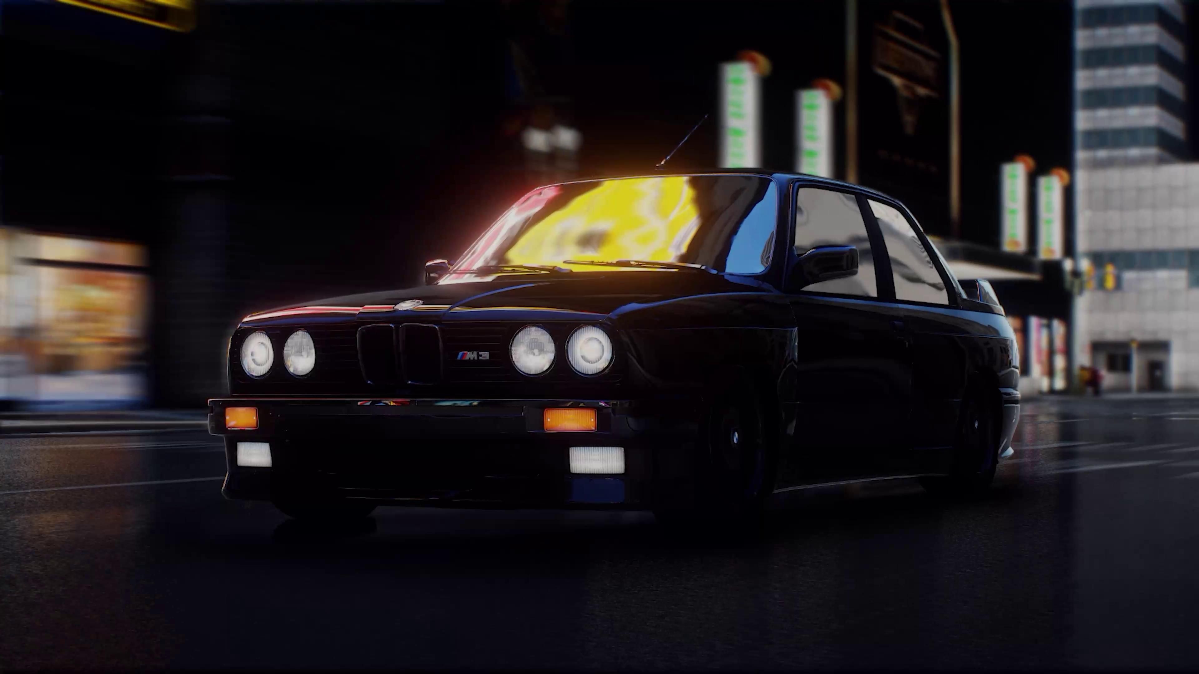 3840x2160 BMW E30 M3 Driving on the Road Live Wallpaper