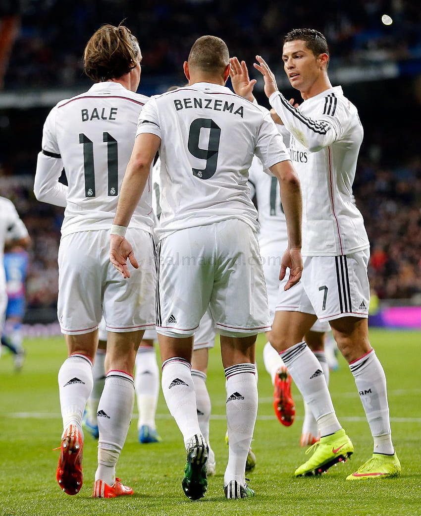 850x1041 Gareth Bale of Real Madrid celebrates with teammates Karim Benzema, gareth bale and cristiano ronaldo HD phone wallpaper