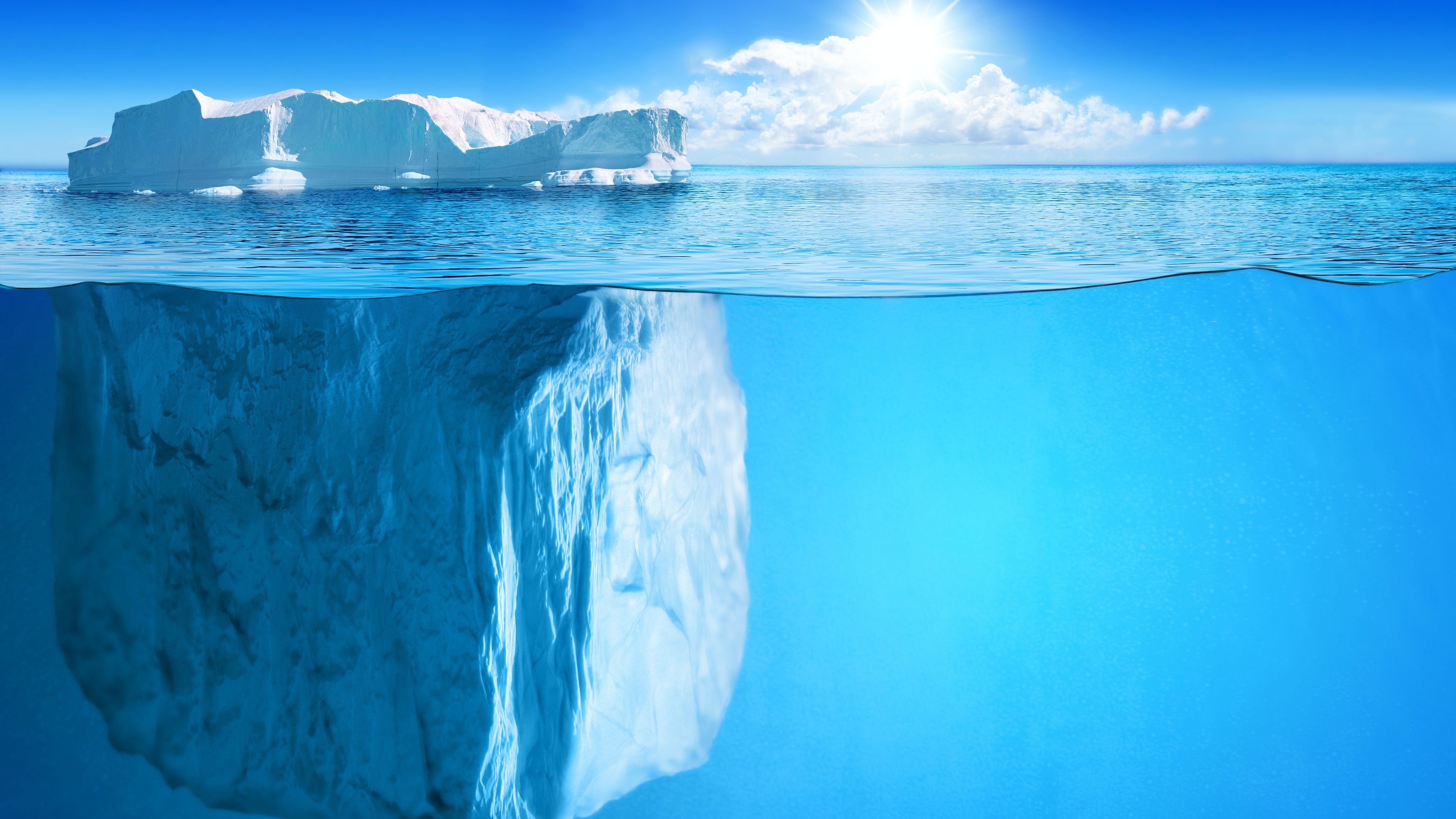 3840x2160 Iceberg Wallpaper 4K, Growlers, Bergy bits, Fresh water
