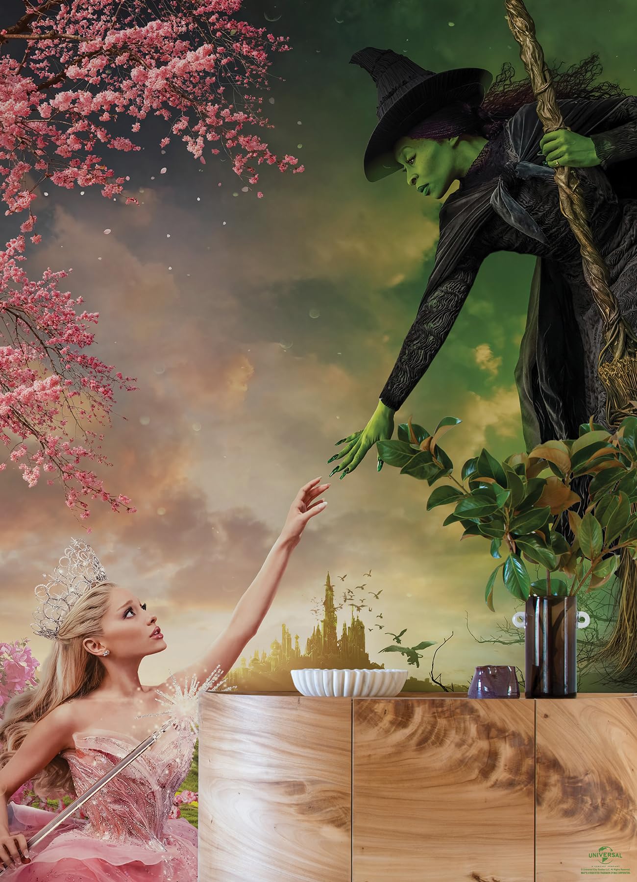 1300x1800 Wicked Elphaba and Glinda Peel and Stick Wall Mural by RoomMates, RMM1249 : Tools & Home Improvement