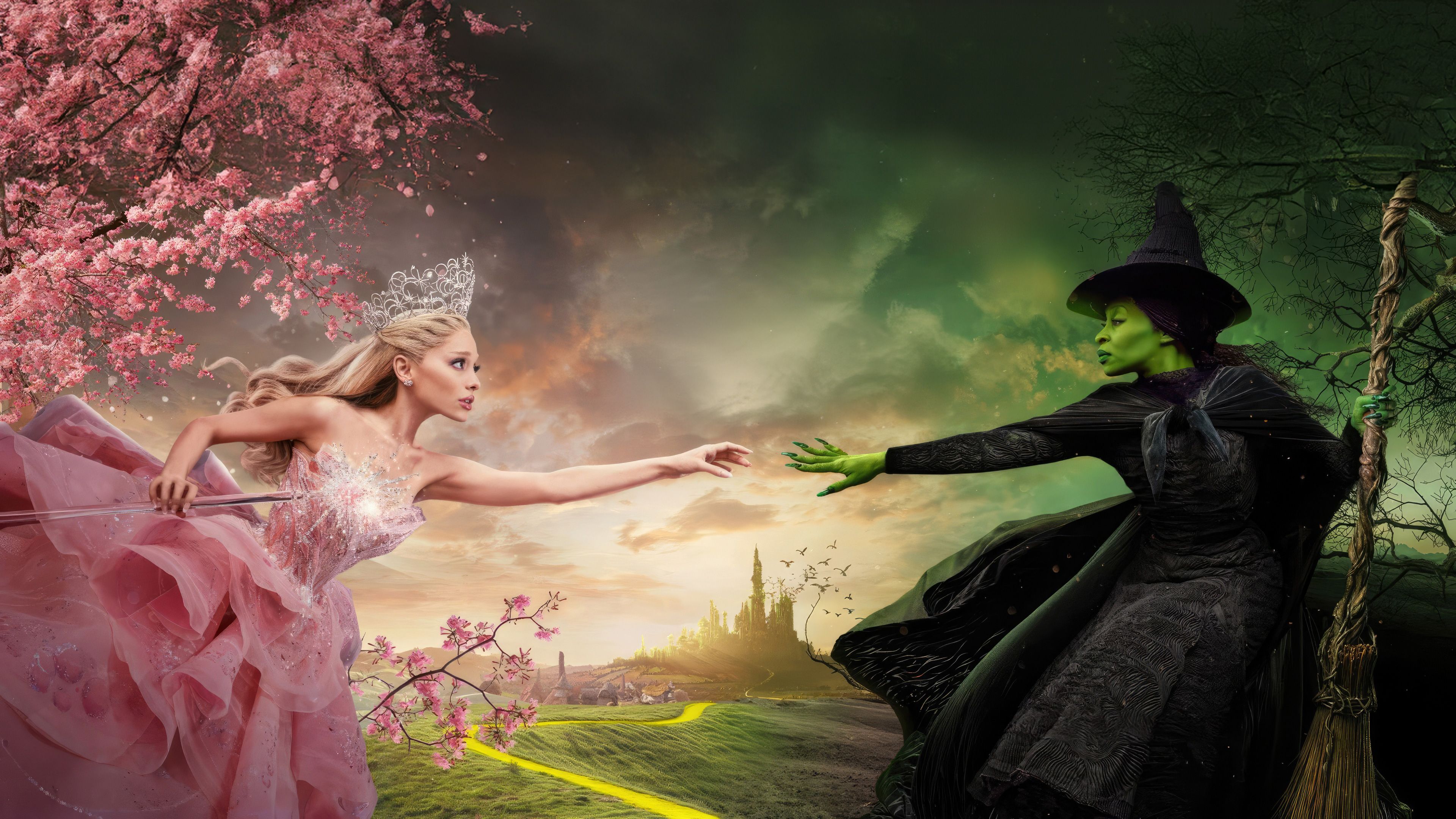 3840x2160 Elphaba And Glinda In Wicked Movie Wallpaper, HD Movies Wallpaper, 4k Wallpaper, Image, Background, Photos and Picture