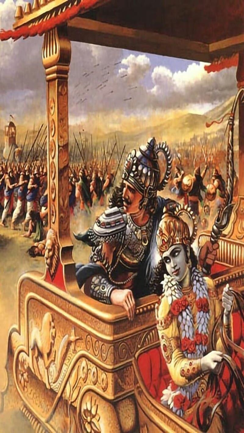 800x1422 Krishna, arjun, govind, lord krishna, madhav, mahabharat, muralidhar, parth, HD phone wallpaper