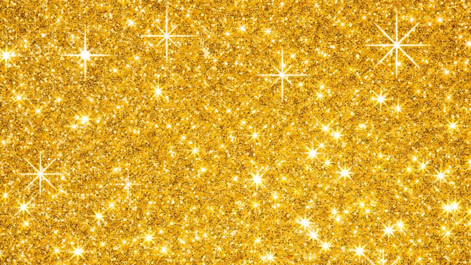 1920x1080 Gold Glitter Background hình nền