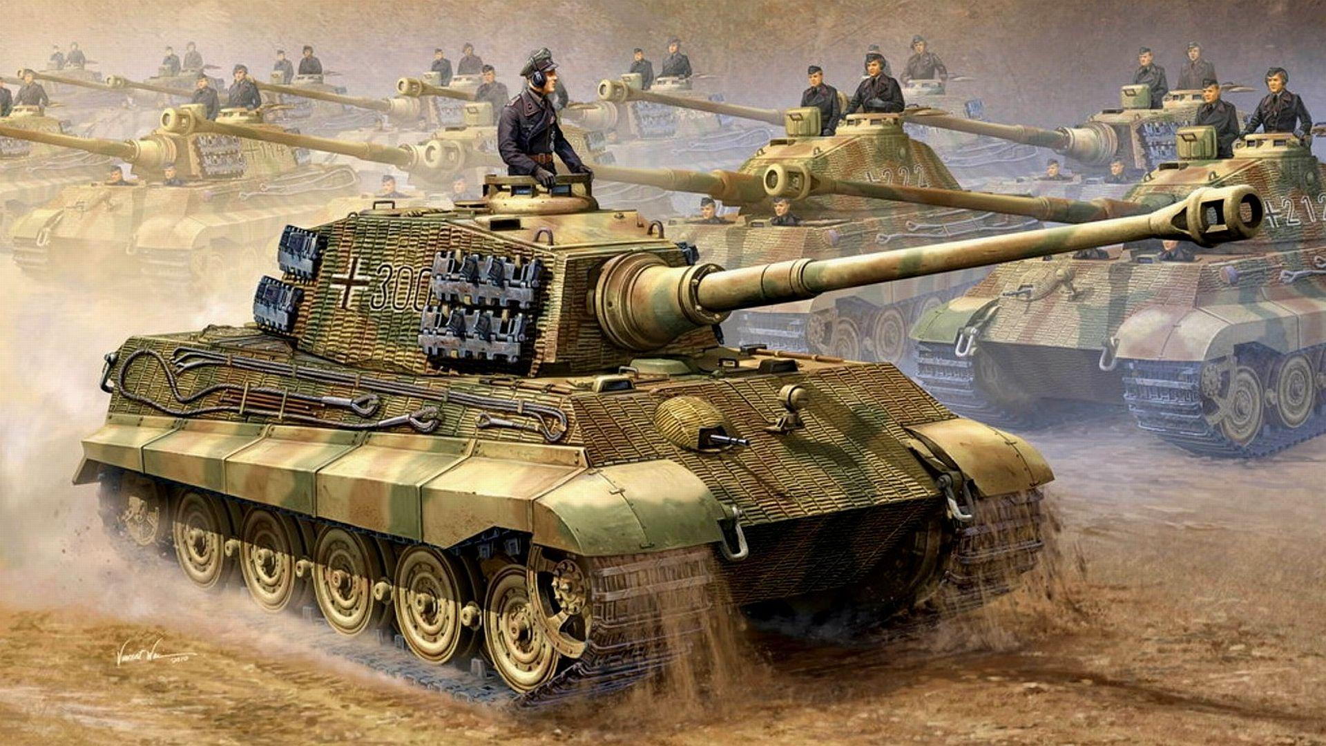 1920x1080 King Tiger Tank hình nền