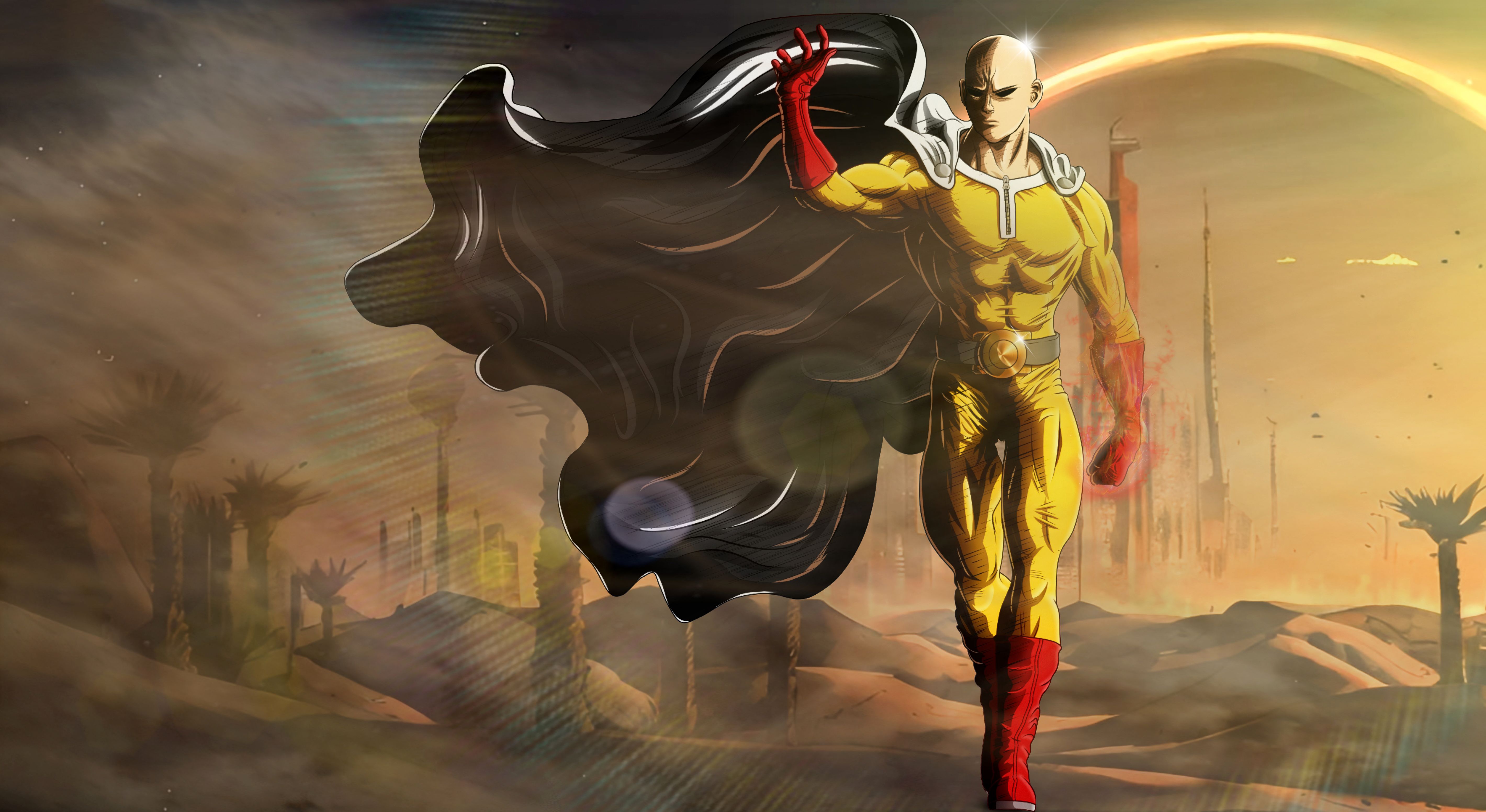 5680x3104 One Punch Man Wallpaper 4K, 5K, Saitama