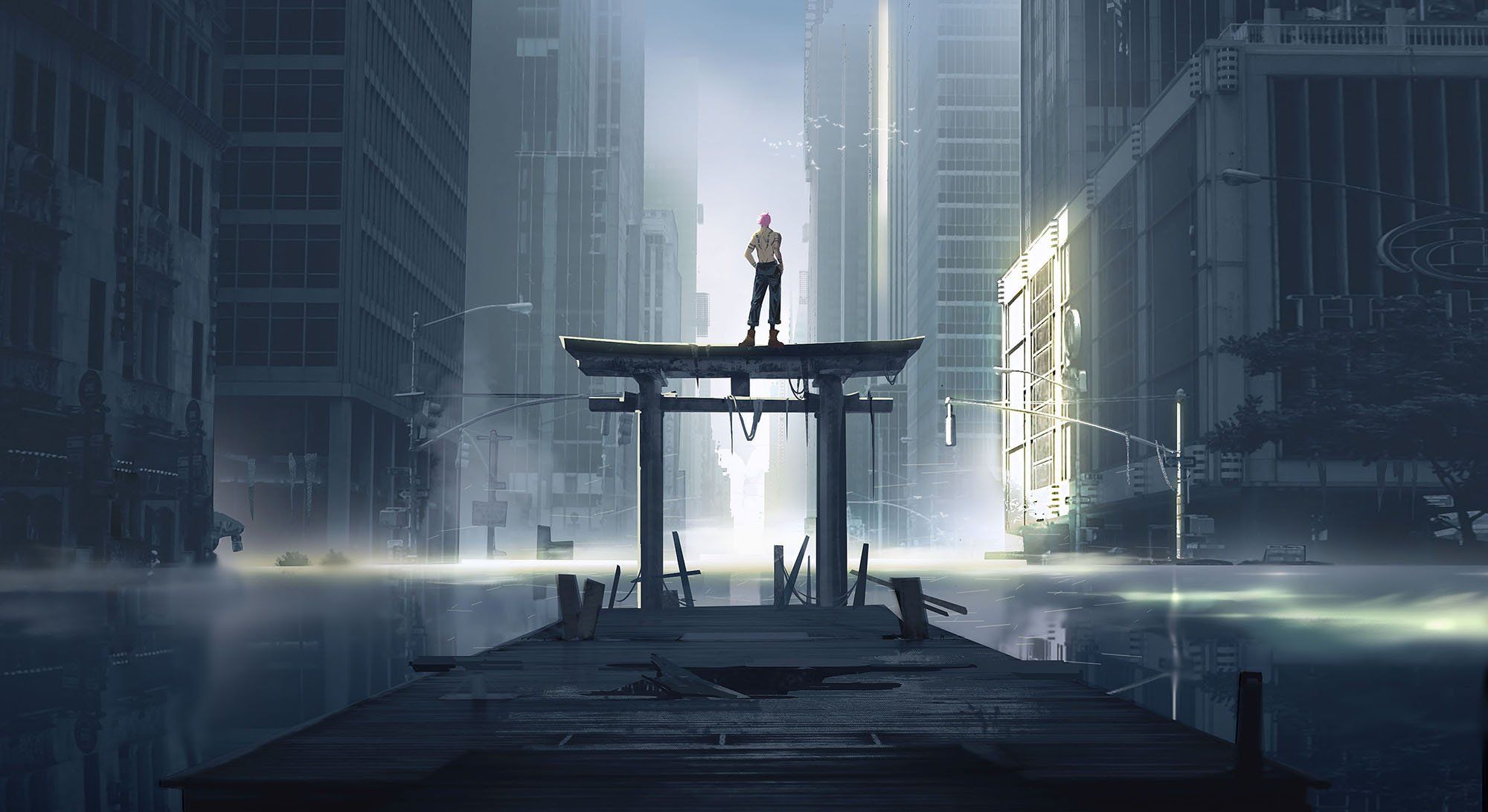 2000x1092 Jujutsu Kaisen Scenery Wallpaper