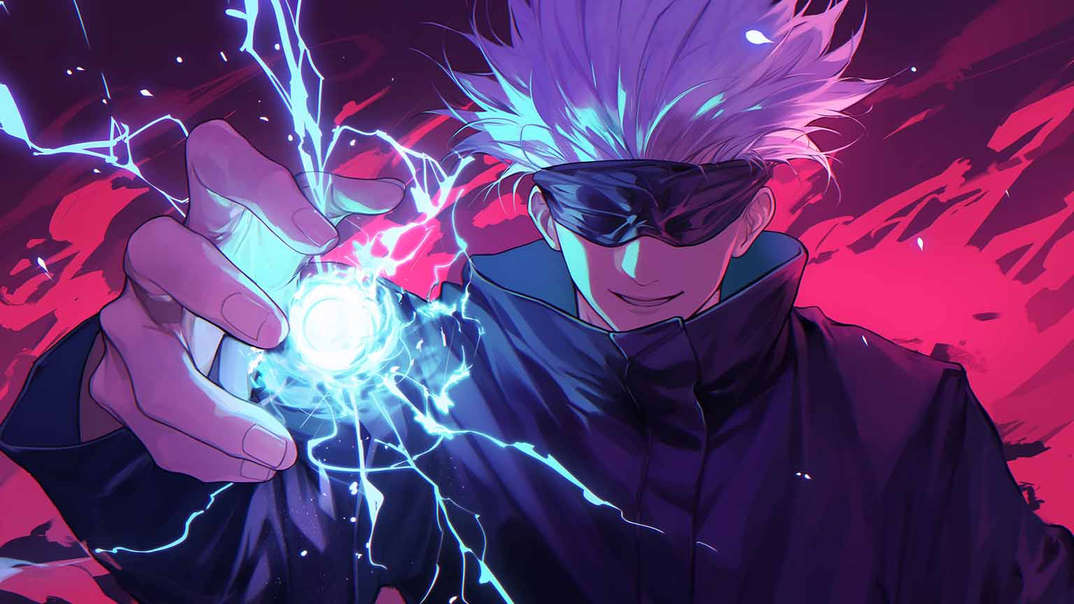 1536x864 Gojo Satoru Aura Desktop Wallpaper Kaisen Wallpaper
