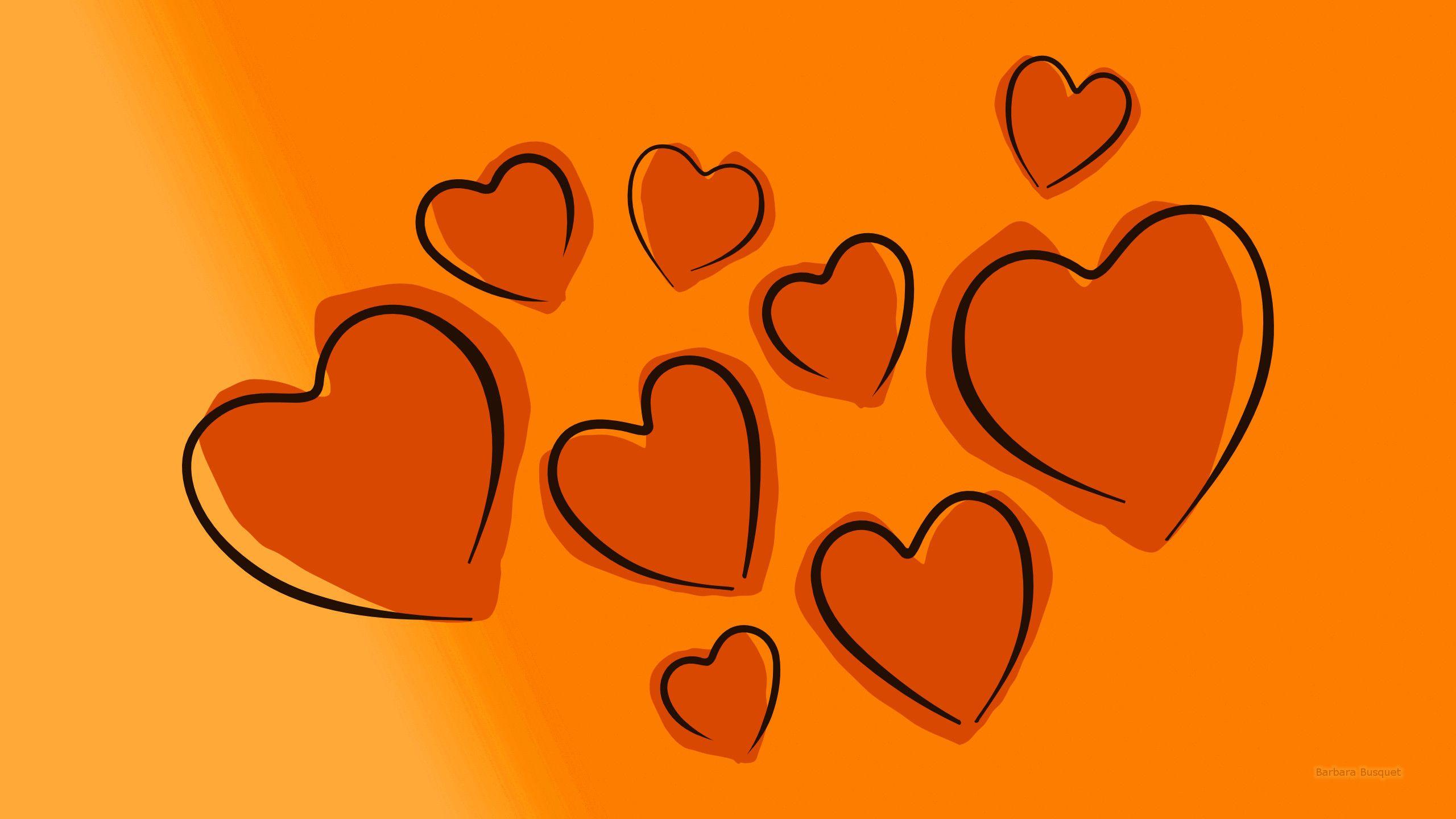 2560x1440 Orange color HD Wallpaper
