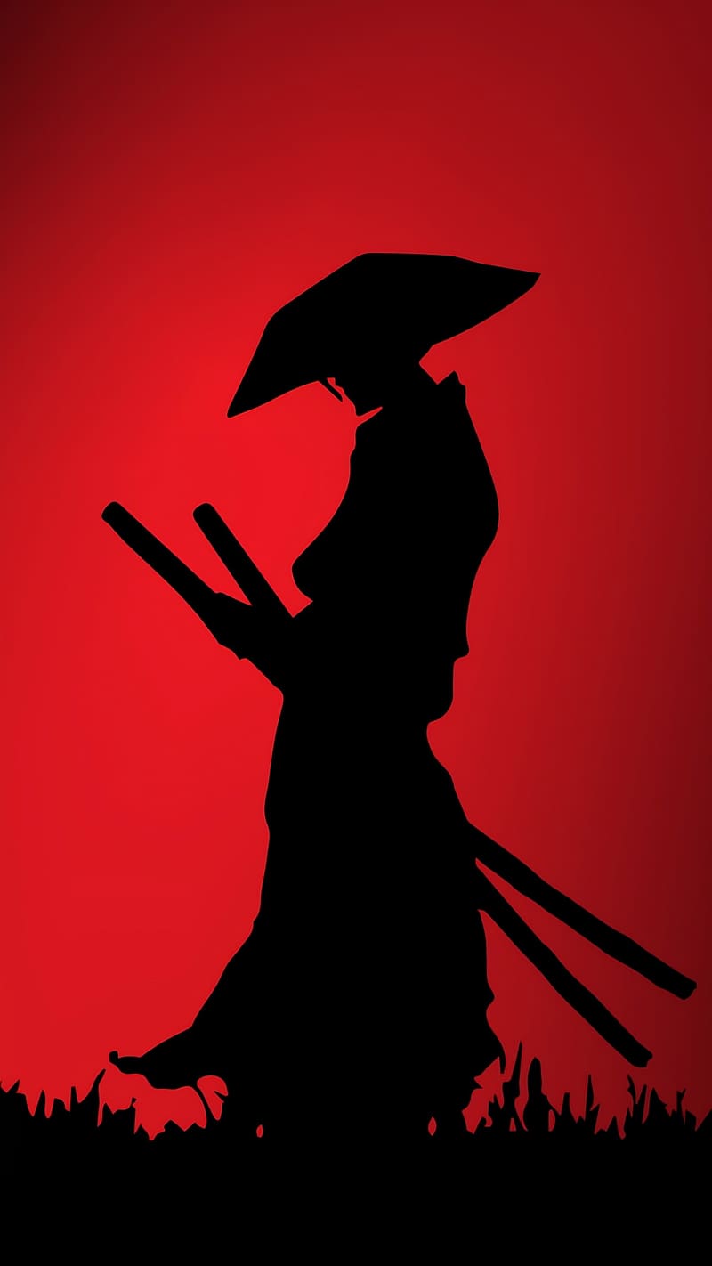 800x1422 Black Shadow, Samurai Jack, shadow, black, HD phone wallpaper