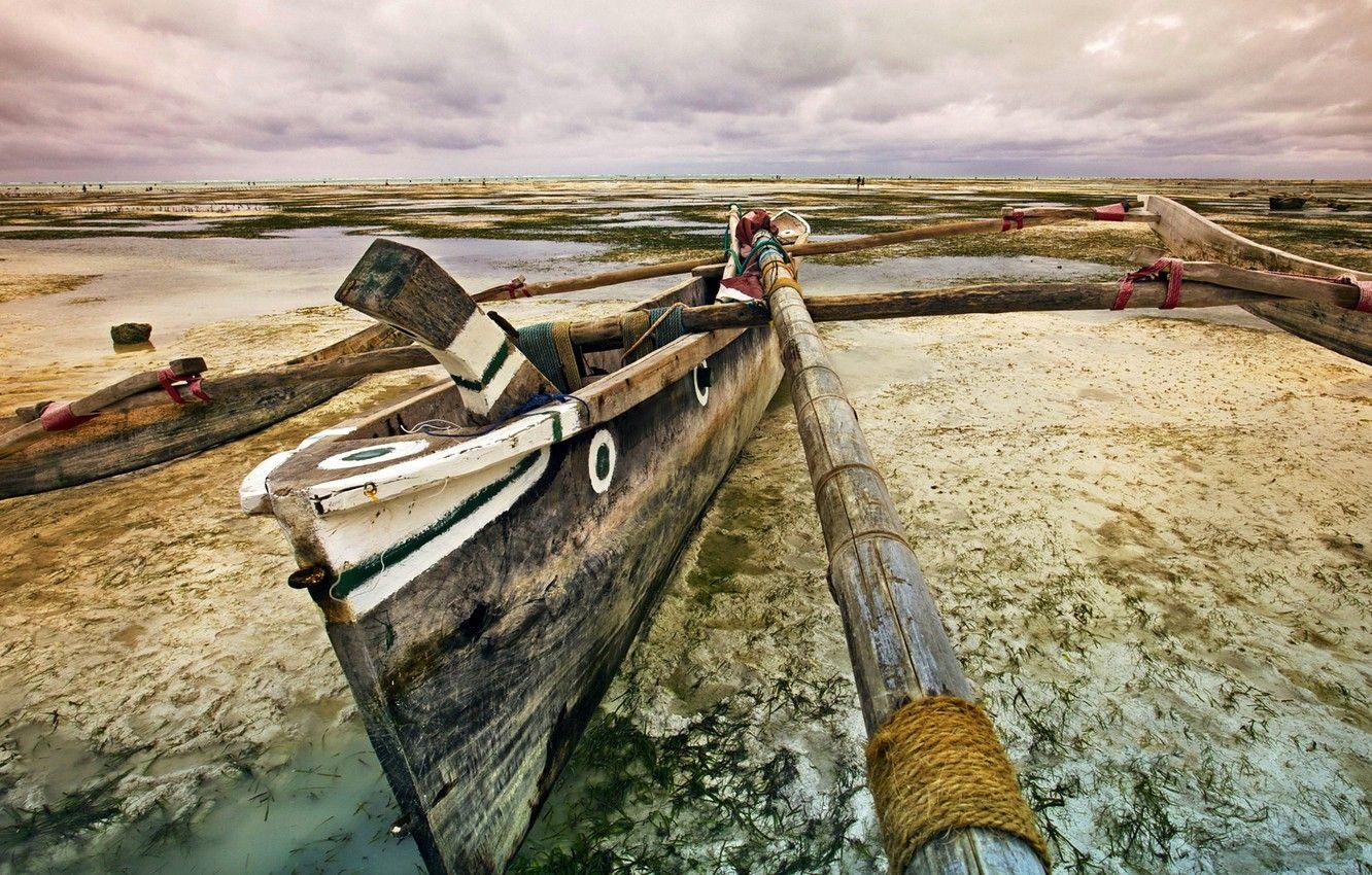 1332x850 Wallpaper beach, boat, Tanzania, Zanzibar, Jambiani image