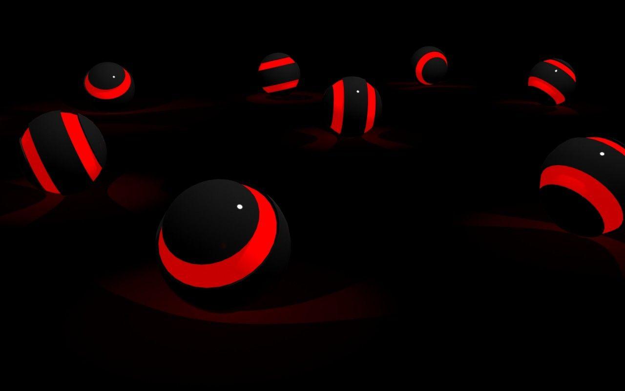 1280x800 Red fish, balls, abstract wallpaper. Red fish, balls, abstract