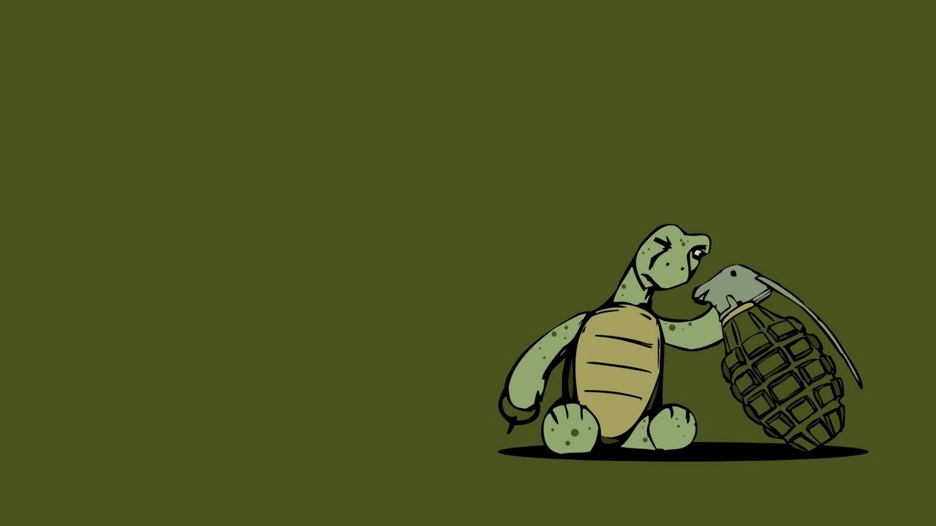 1920x1080 Download wallpaper 1920x1080 turtle, grenade, explosion full hd, hdtv, fhd, 1080p HD background