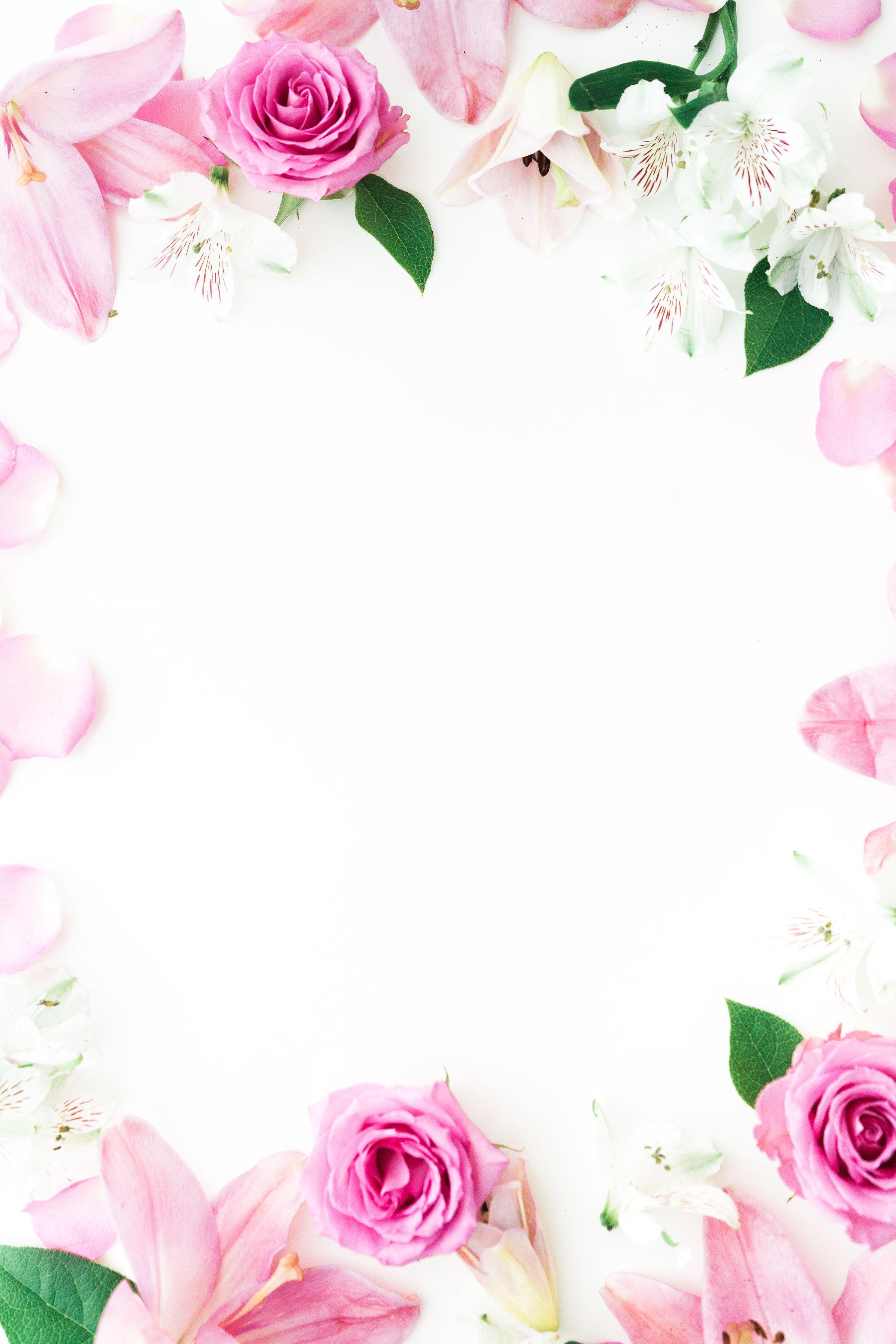 2400x3600 Pink flower border! If you love pink flowers then this is a