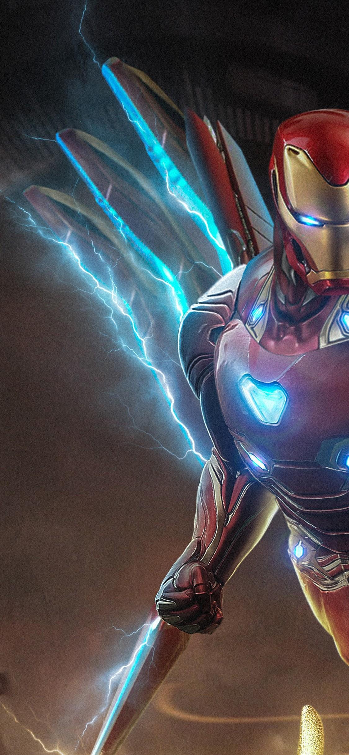 1125x2436 Black Iron Man iPhone X Wallpaperélécharger Gratuites