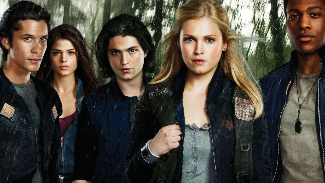 1244x700 The 100 Tv Series Clarke Bellamy Octavia Finn Artwork Wallpaperx1080