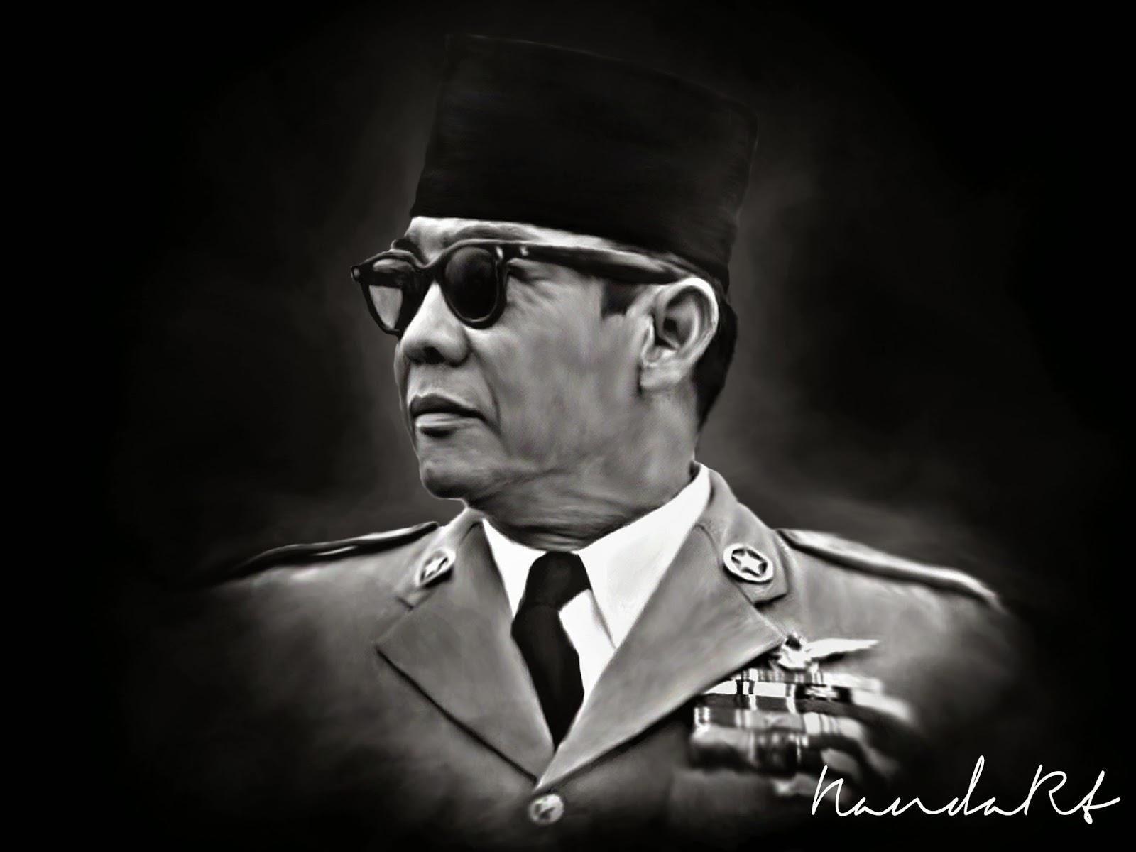 Sketsa Wajah Gambar Soekarno Hitam Putih - 36 Gambar Sketsa Wajah Bung ...