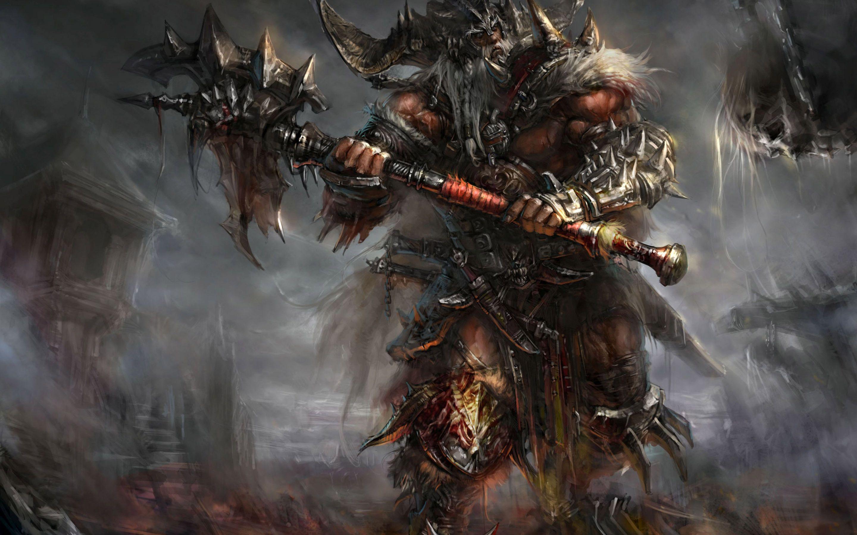 2880x1800 Diablo 3 Barbarian Wallpaper