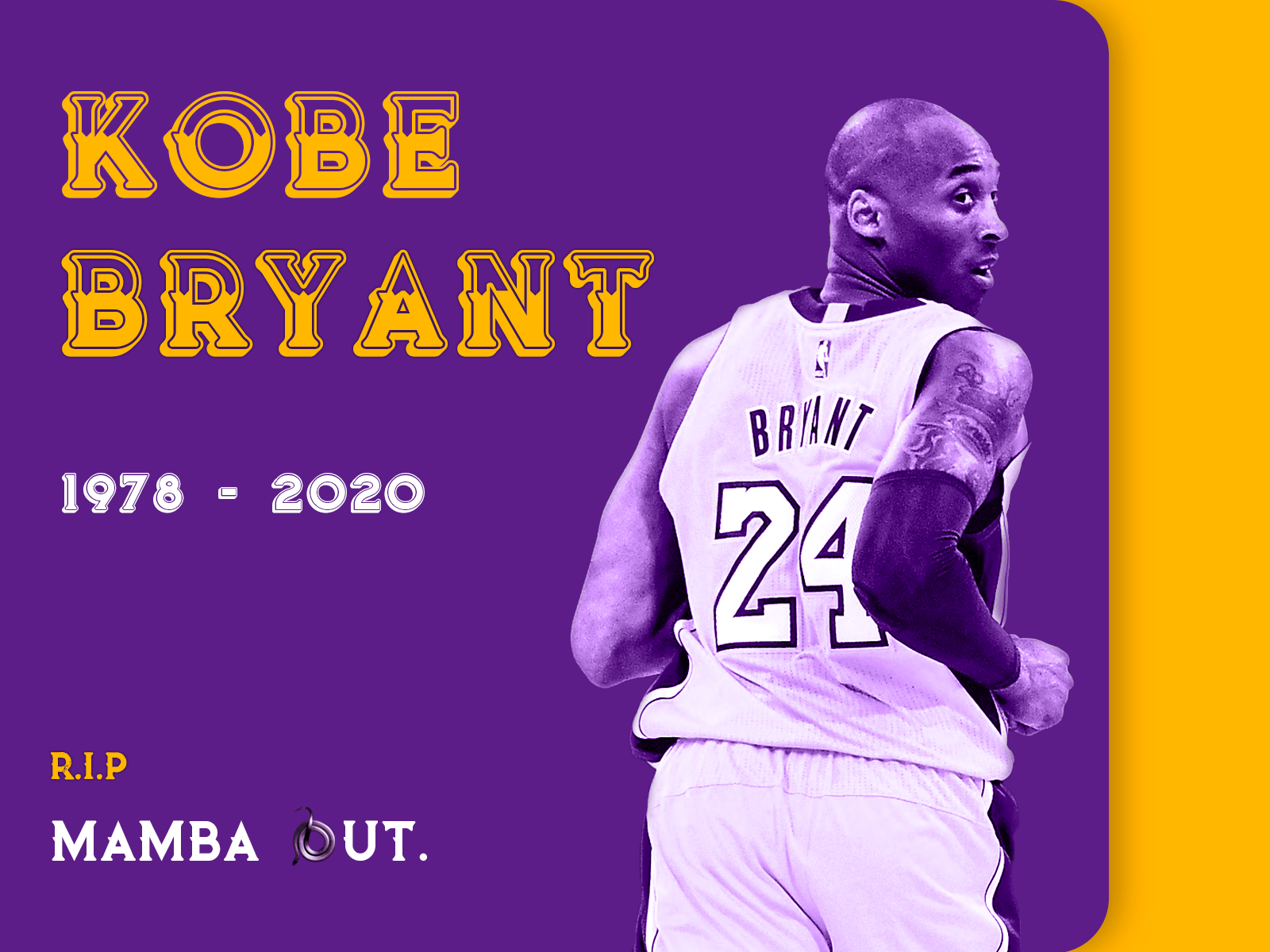 1600x1200 RIP Kobe Bryant by Onur on Dribbble