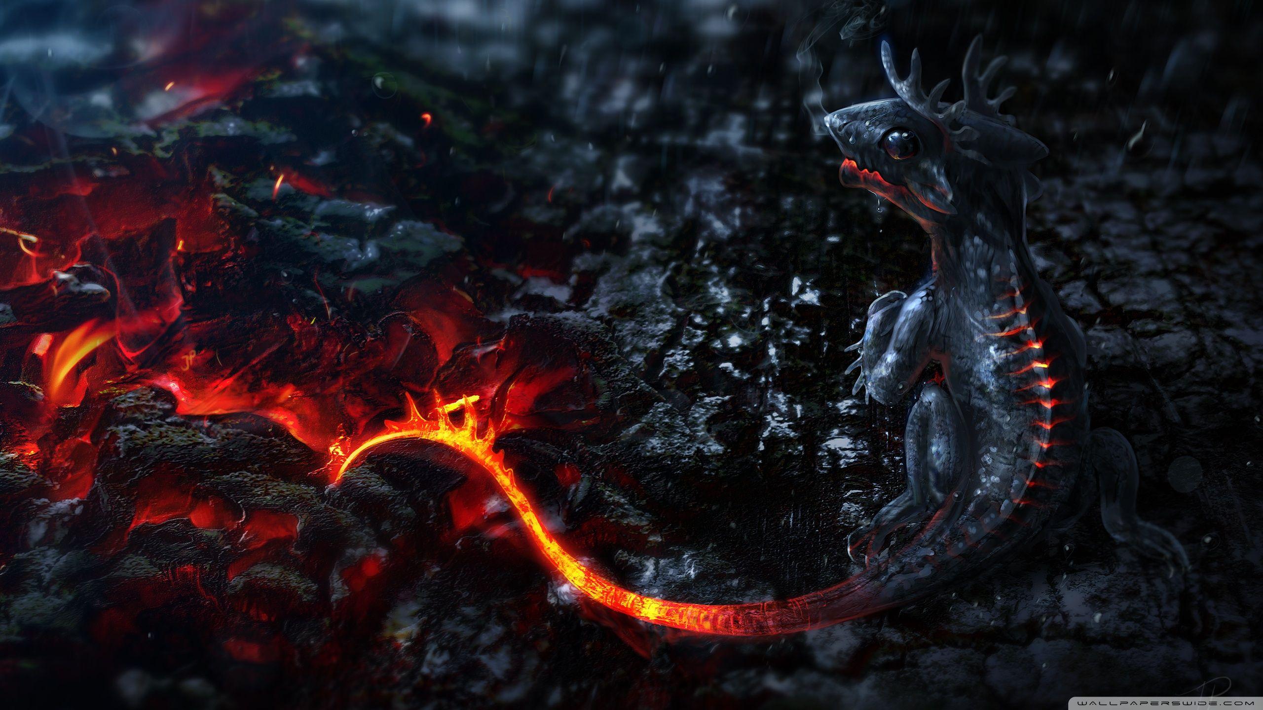 2560x1440 Salamander artwork [Wallpaper]