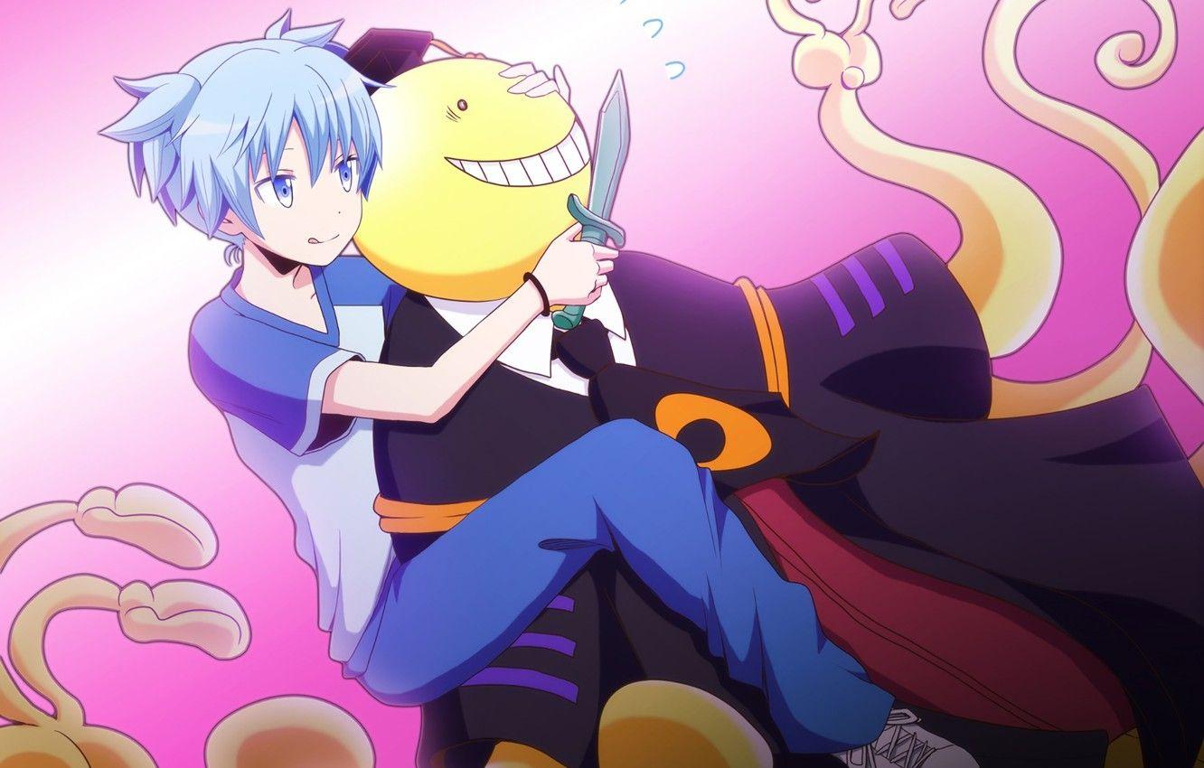 1332x850 Wallpaper anime, art, knife, Ansatsu Kyoushitsu, the class