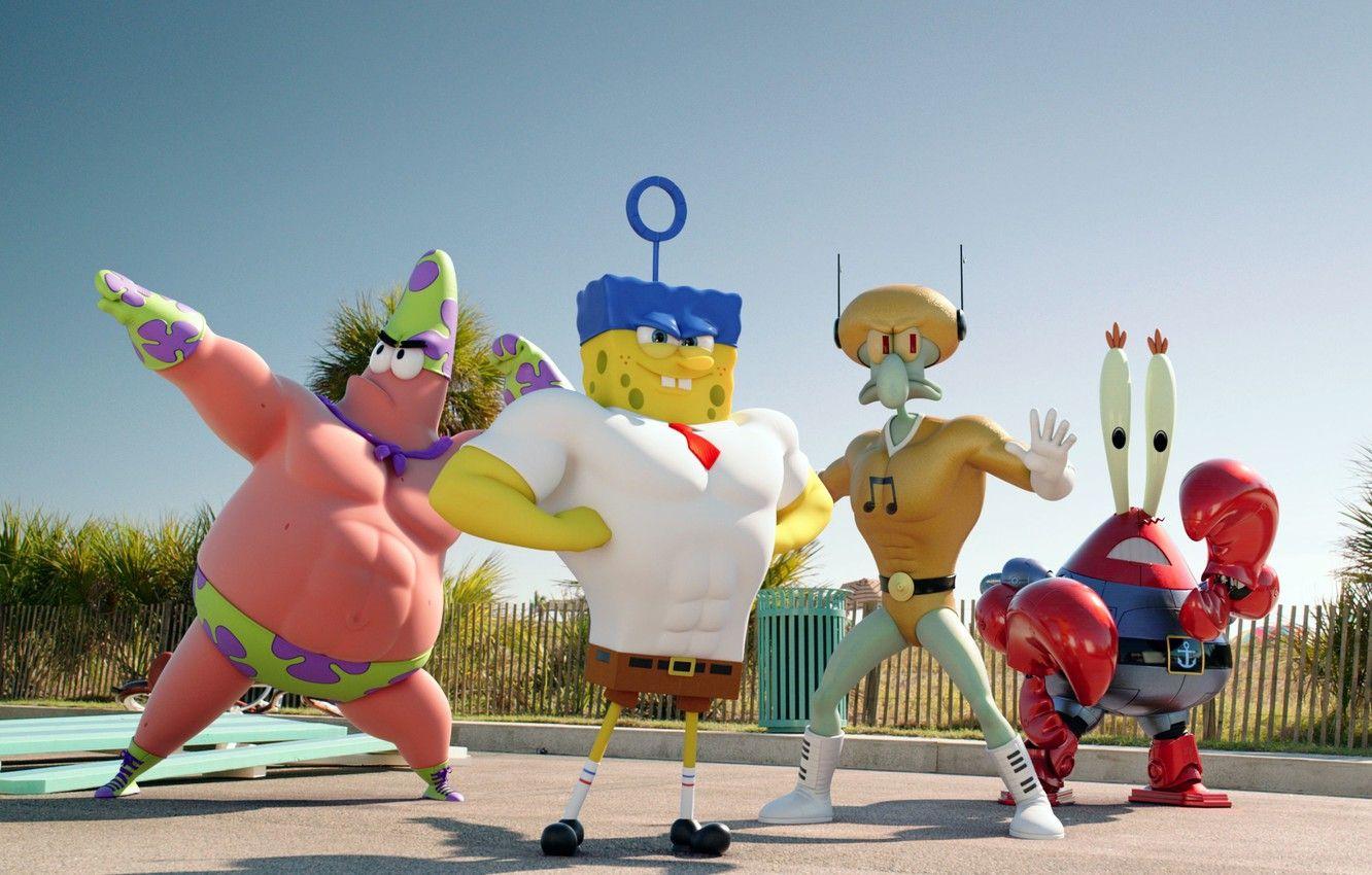 1332x850 Wallpaper Patrick, spongebob, sponge bob, squidward, The SpongeBob Movie, patrik, Mr. Krabs image for desktop, section фильмы