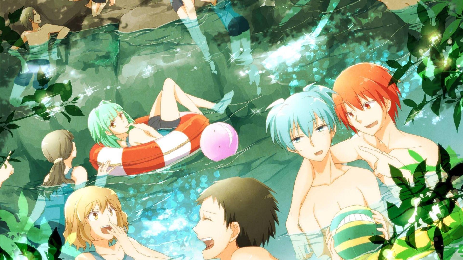 1920x1080 Free download Assassination Classroom Bathing Anime Manga