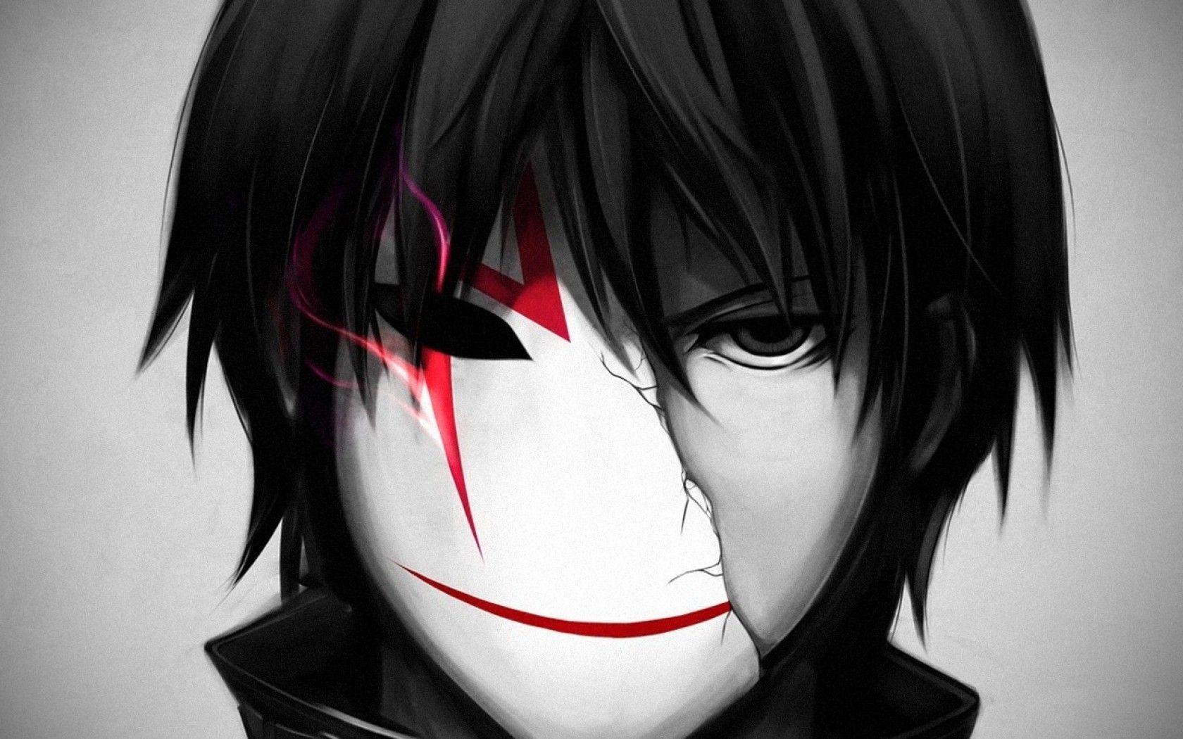 Anime Boy Sad  Anime Boy With Mask Transparent PNG  442x700  Free  Download on NicePNG