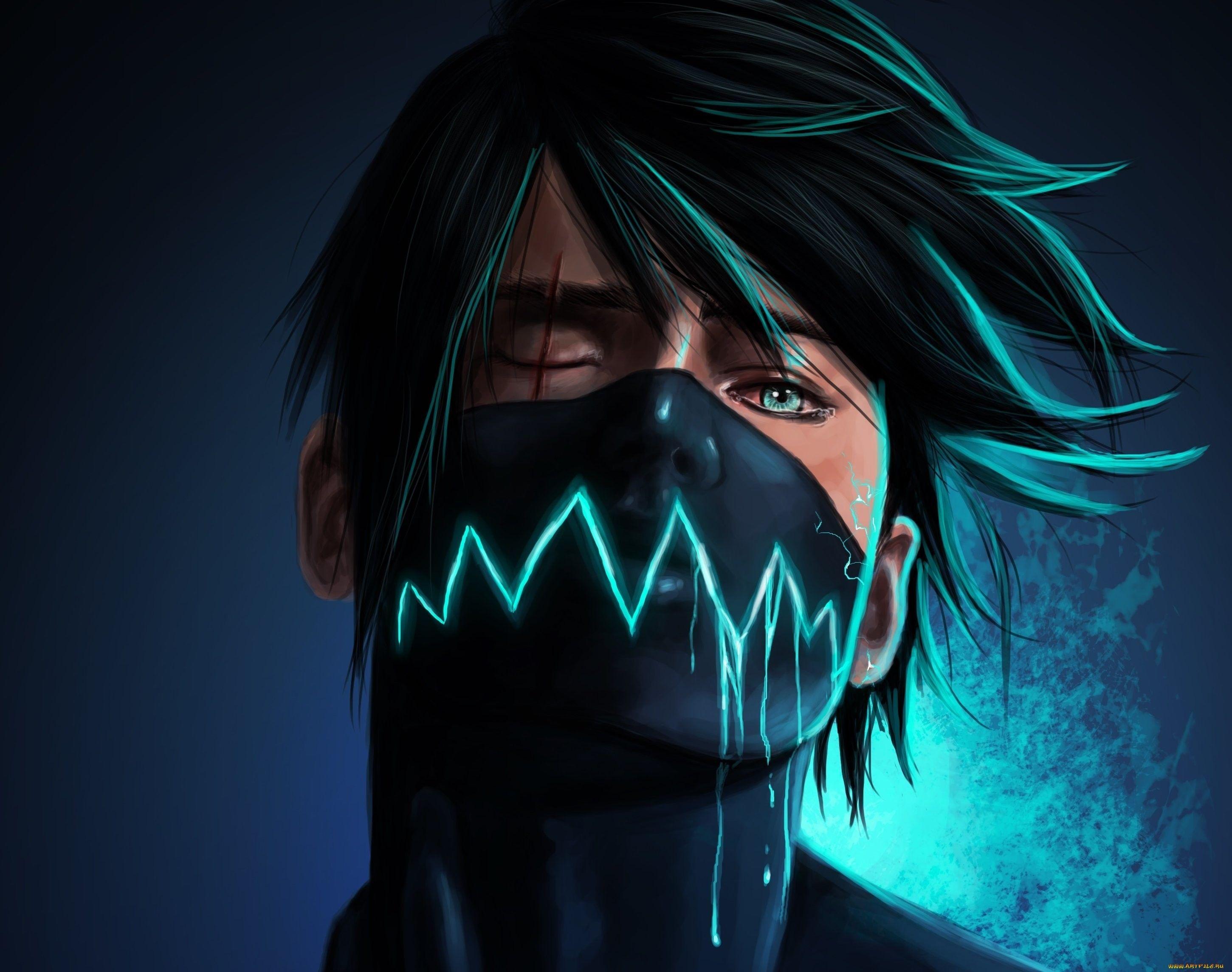 2901x2289 #Hatake Kakashi, # vết sẹo, # mặt nạ, #anime, hình nền