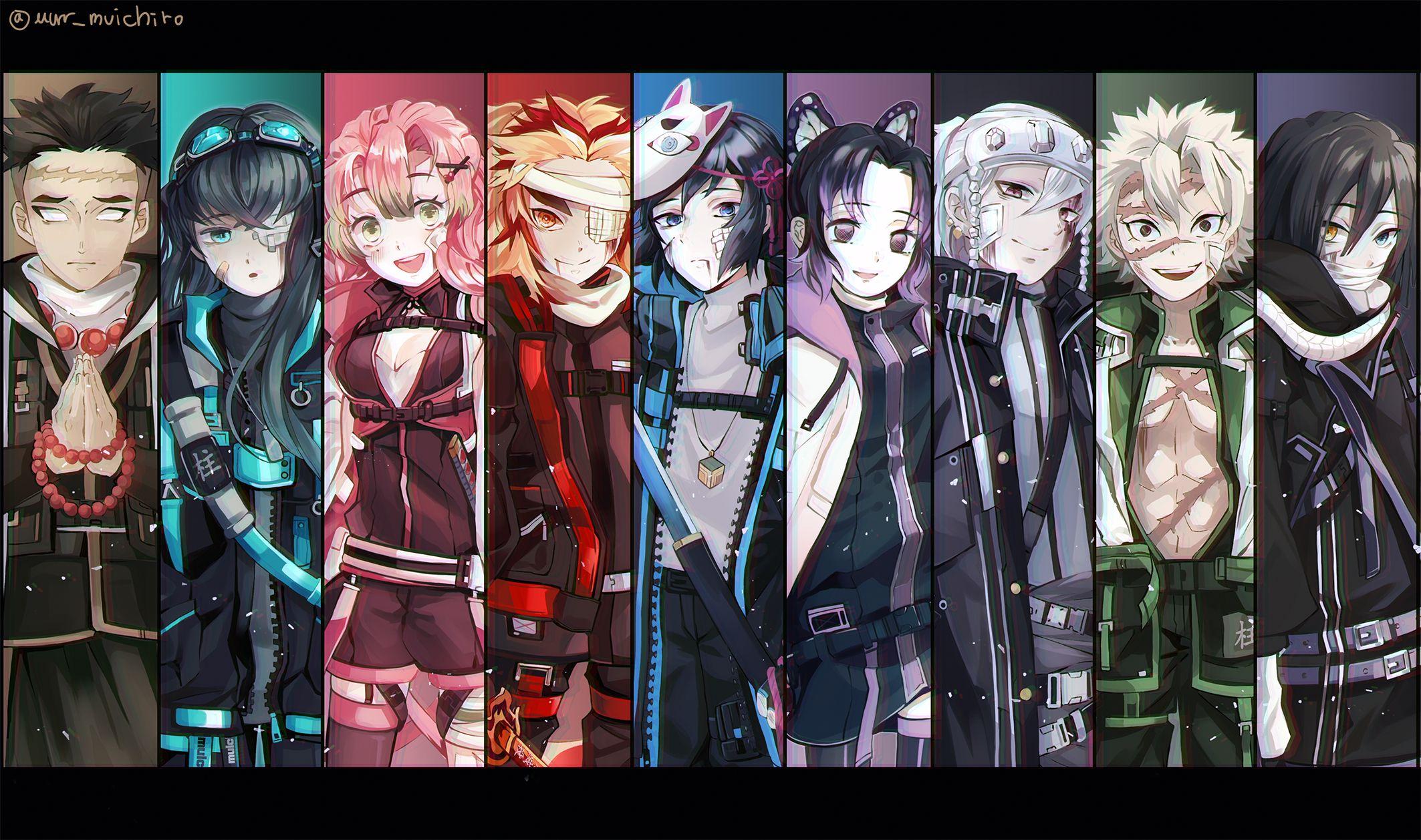 Kimetsu no Yaiba The Pillars Hashira All Members UHD 4K Wallpaper  Pixelz