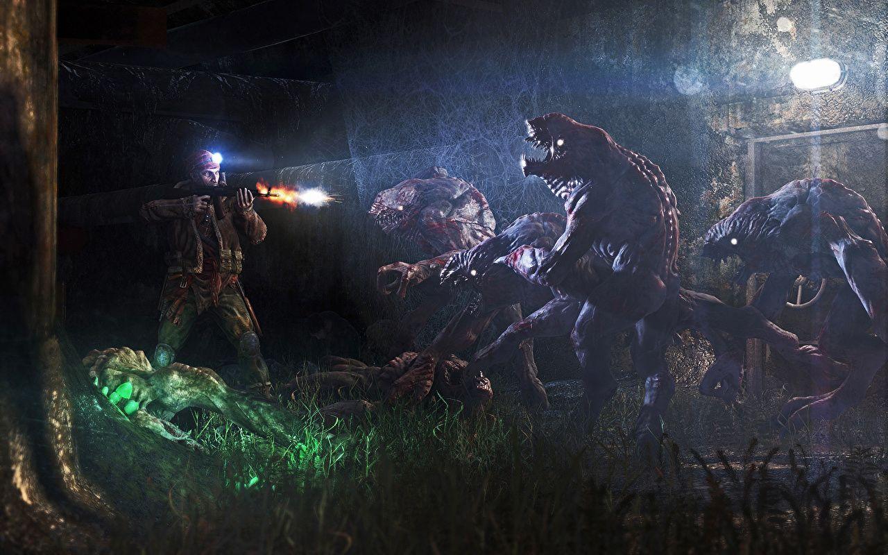 1280x800 Desktop Wallpaper Metro 2033 Soldiers Monsters Last Light Fantasy