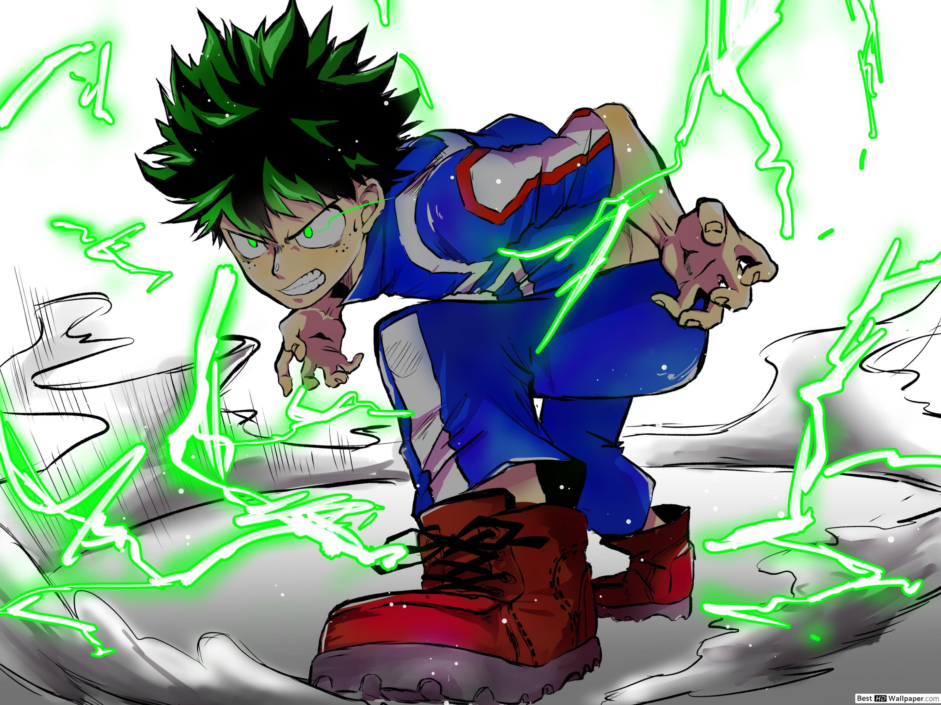 3200x2400 Izuku Midoriya Full Cowl Quirk HD wallpaper download