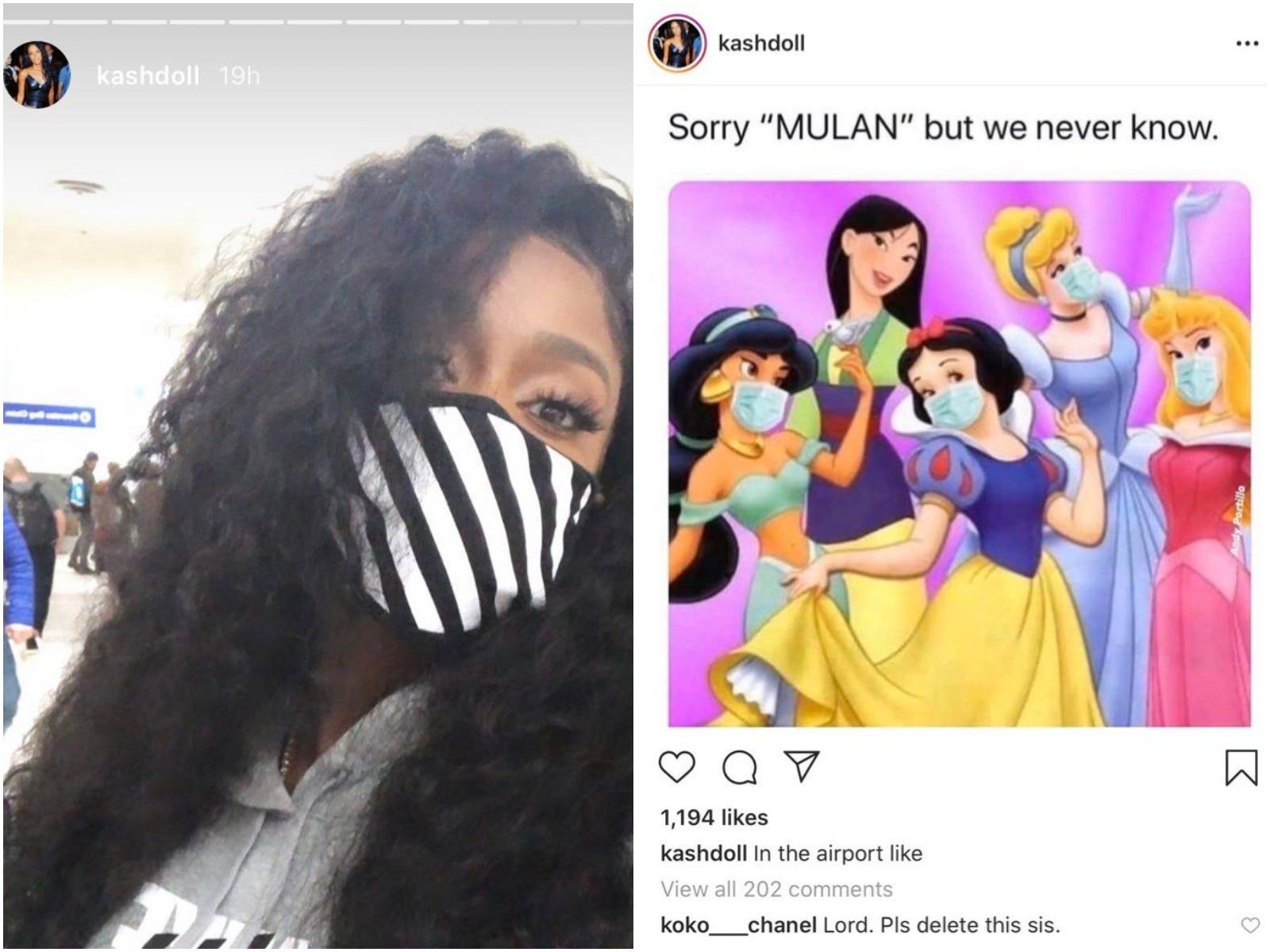 1600x1200 Rapper Kash Doll is under fire after sharing a racist coronavirus