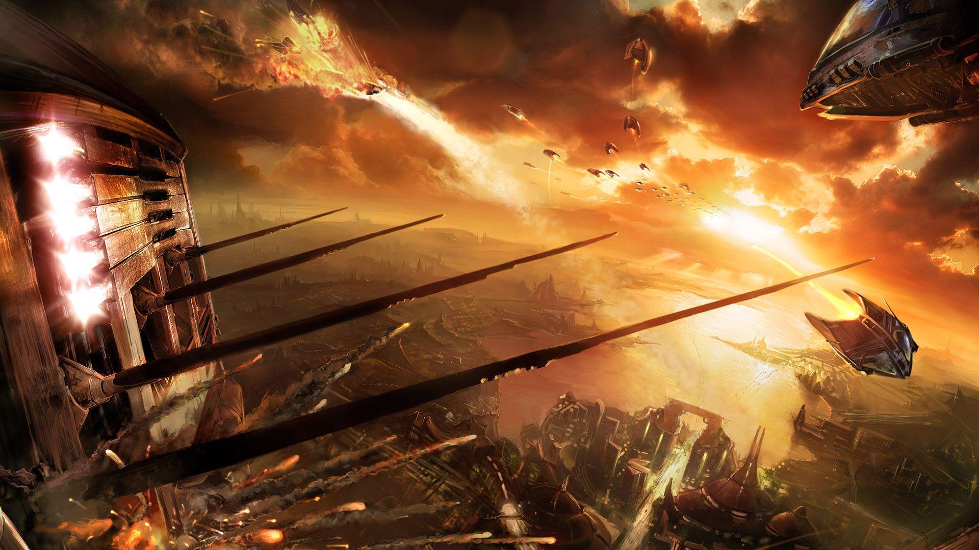 1920x1080 Download Futuristic Battle Wallpaper 1920x1080