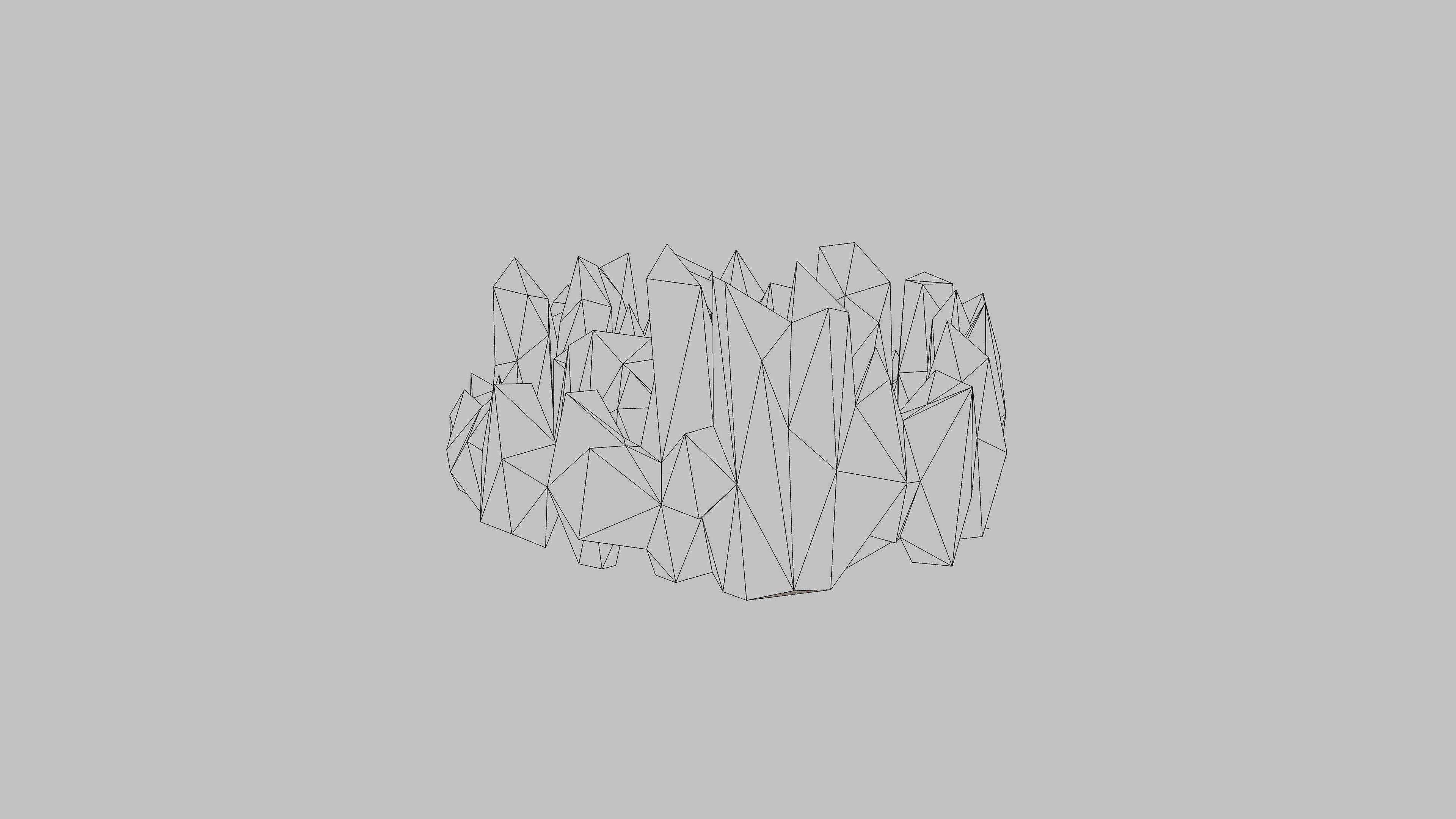 3840x2160 wallpaper for desktop, laptop. metaballer poly white minimal