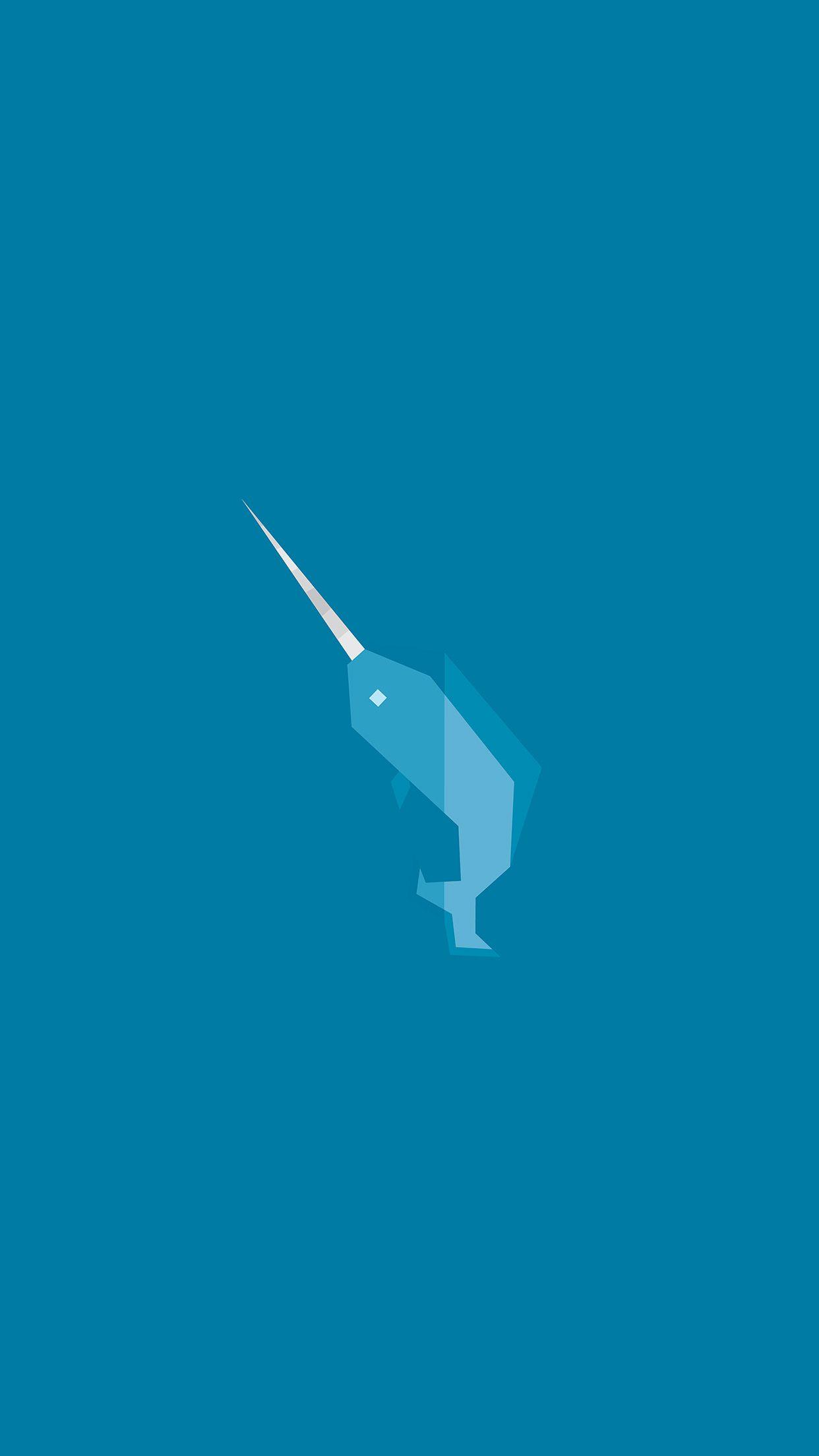 1242x2208 iPhone7papers blue whale minimal