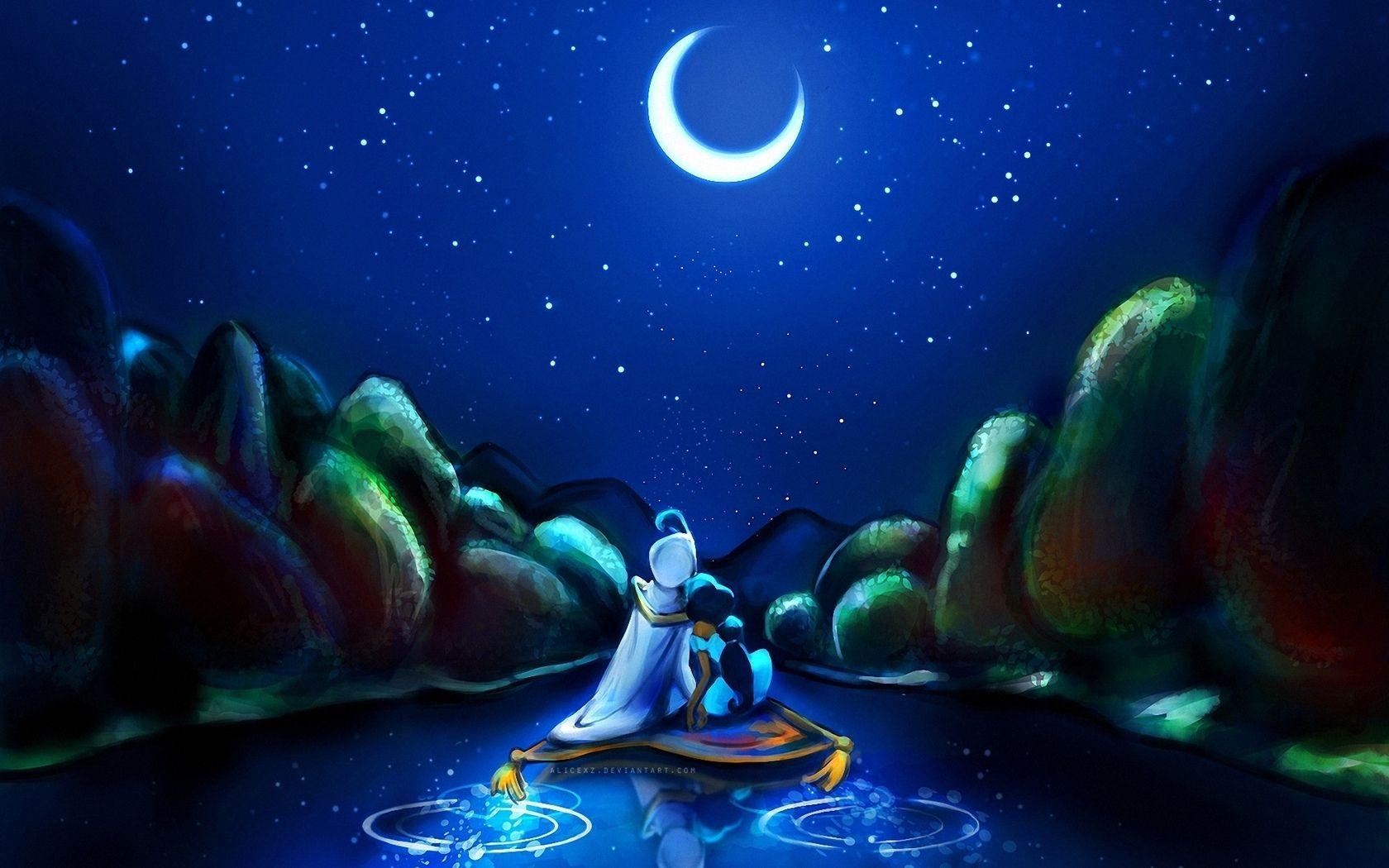 1680x1050 aladdin, Jasmine, Cartoon, Fantasy, Child, Art Wallpaper HD