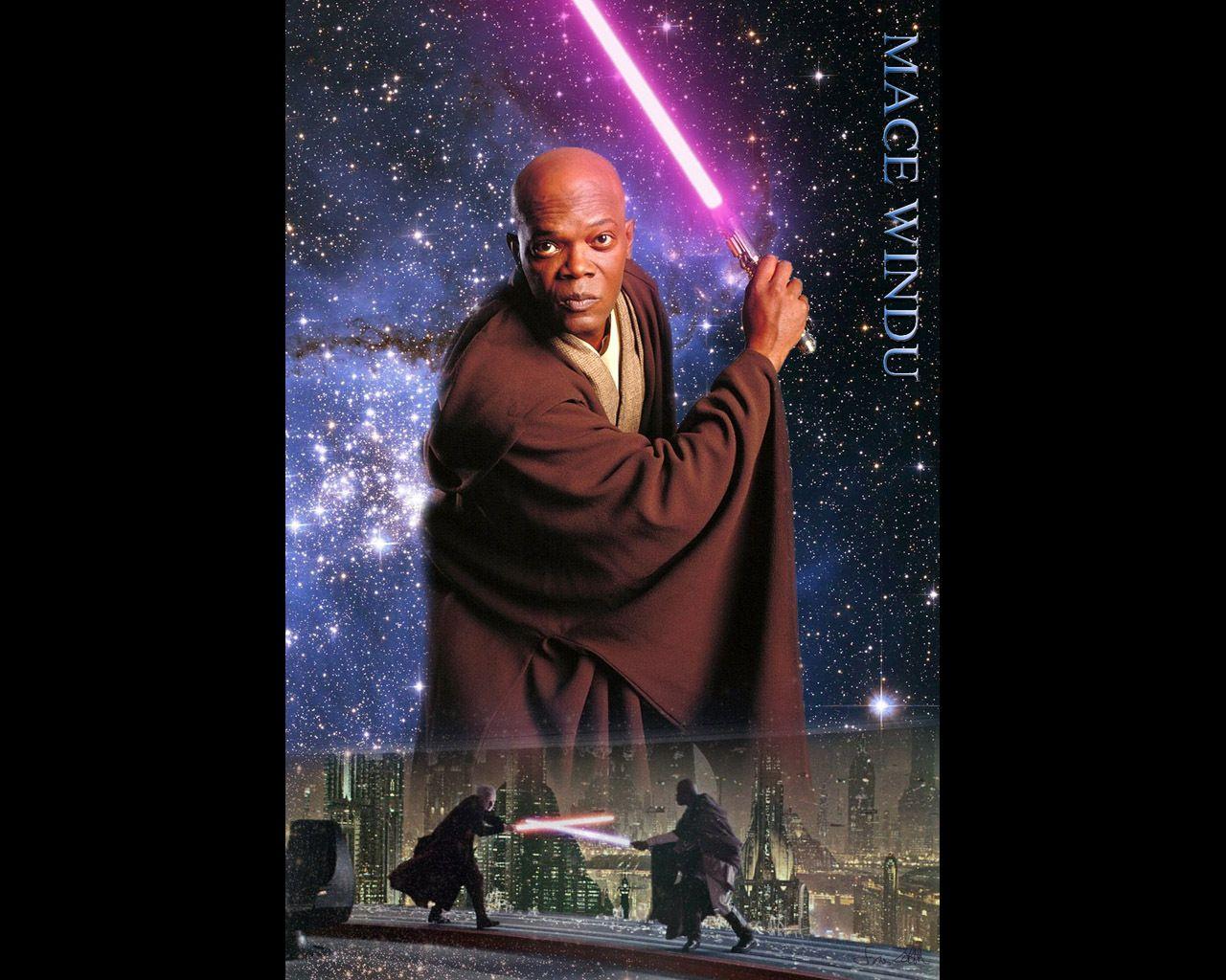 1280x1024 Mace Windu Wars Characters Wallpaper