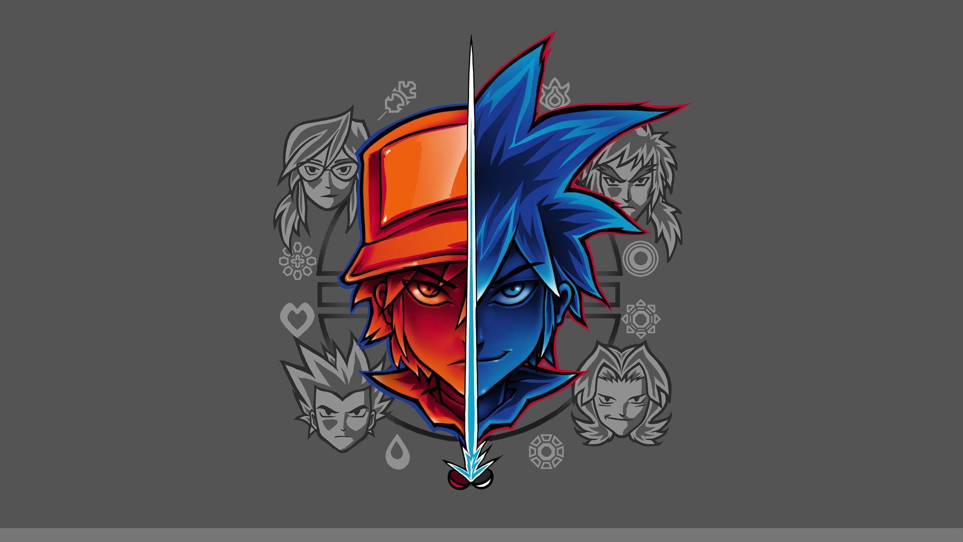 1920x1080 Red vs Blue Desktop Wallpaper