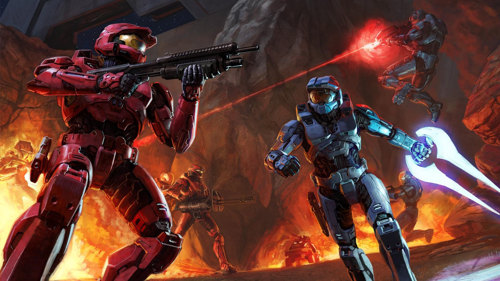 1920x1080 Red Vs Blue Desktop Wallpaper 1920x1080 px