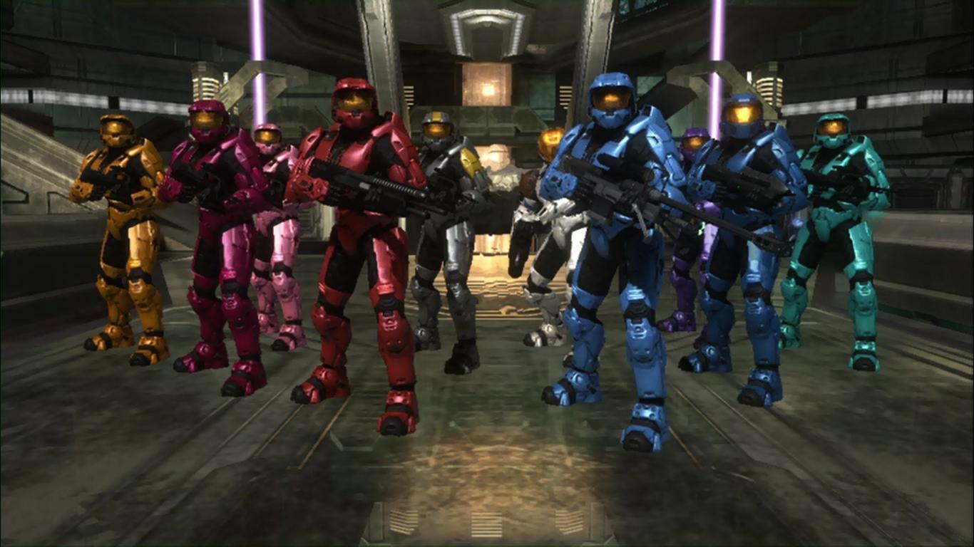 1366x768 Red Vs. Blue Wallpaper