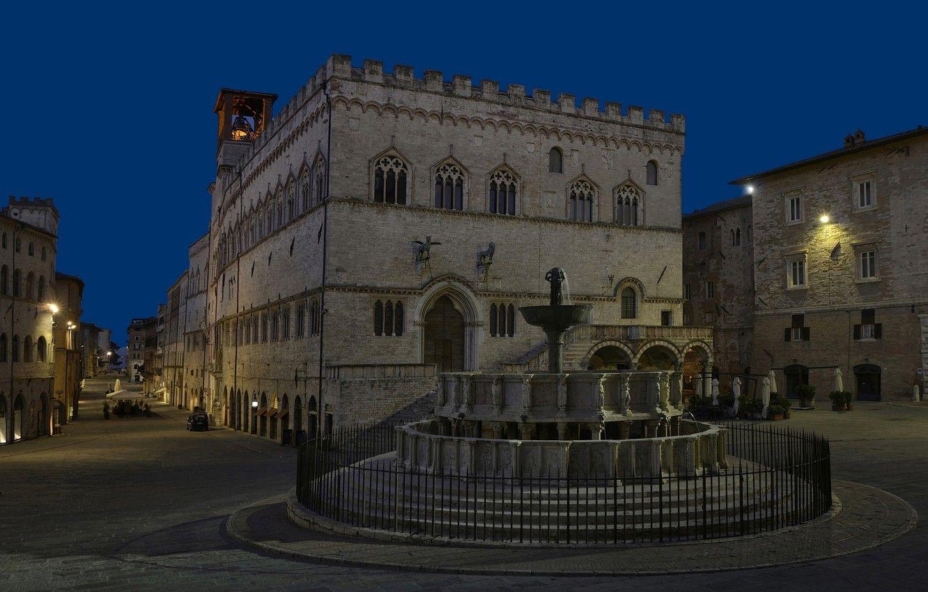 1332x850 Wallpaper area, Italy, fountain, Umbria, Perugia image