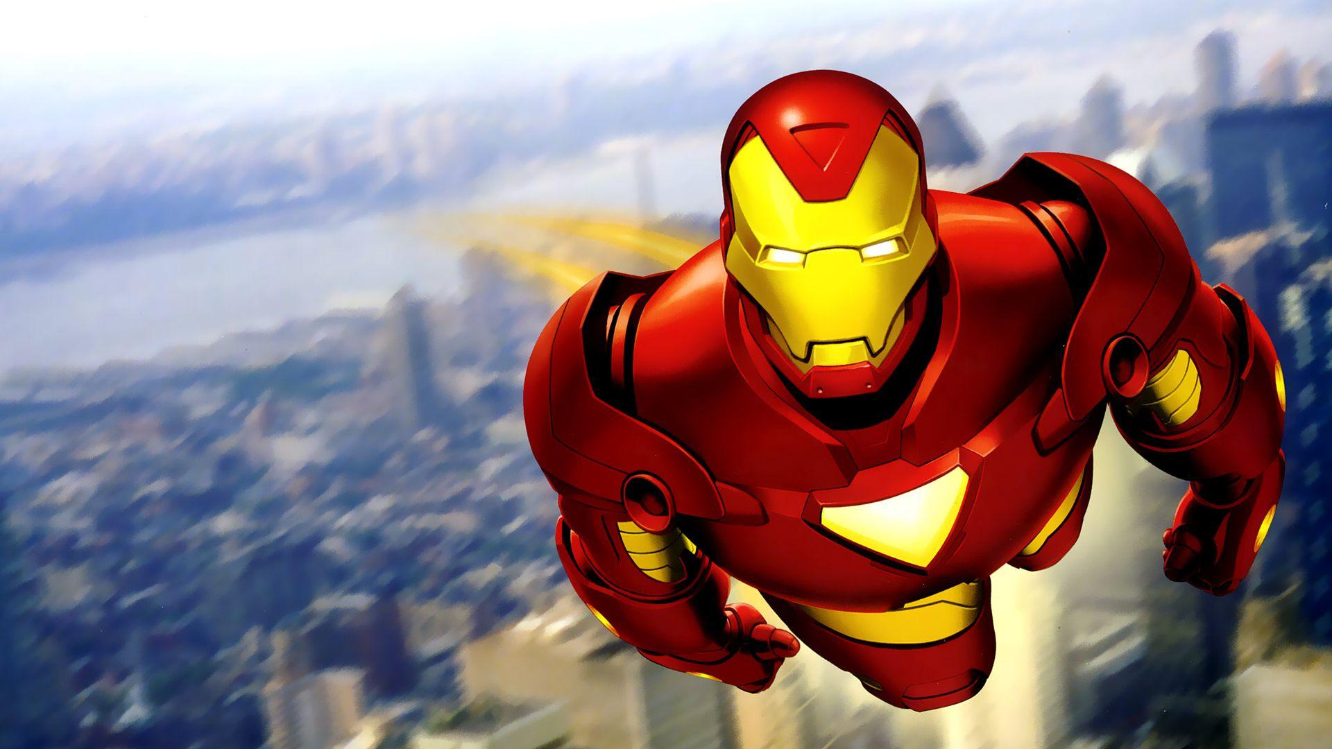 1920x1080 Iron Man comic cartoon wallpaper HD