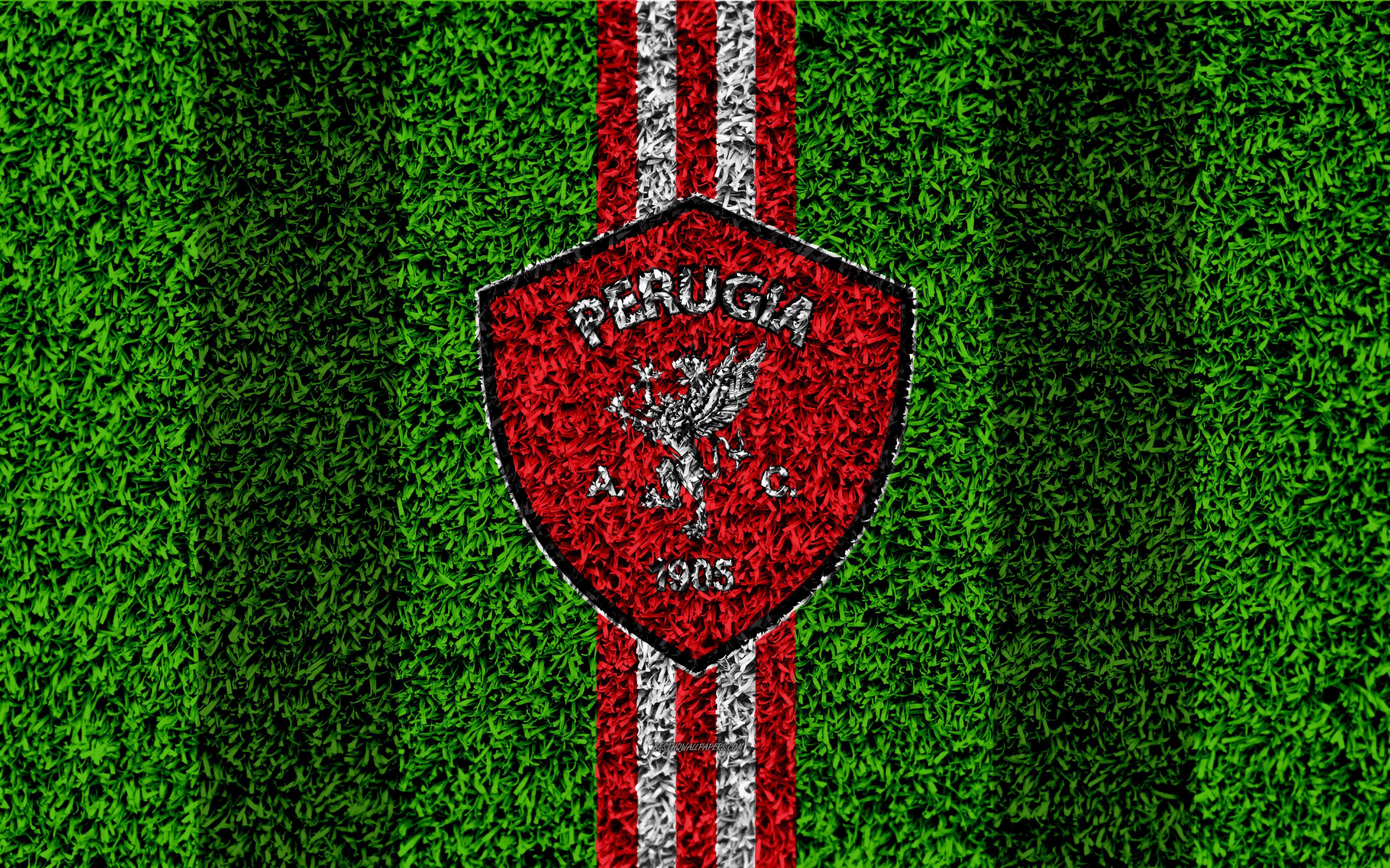 3840x2400 Download wallpaper AC Perugia Calcio, 4k, football lawn, italian