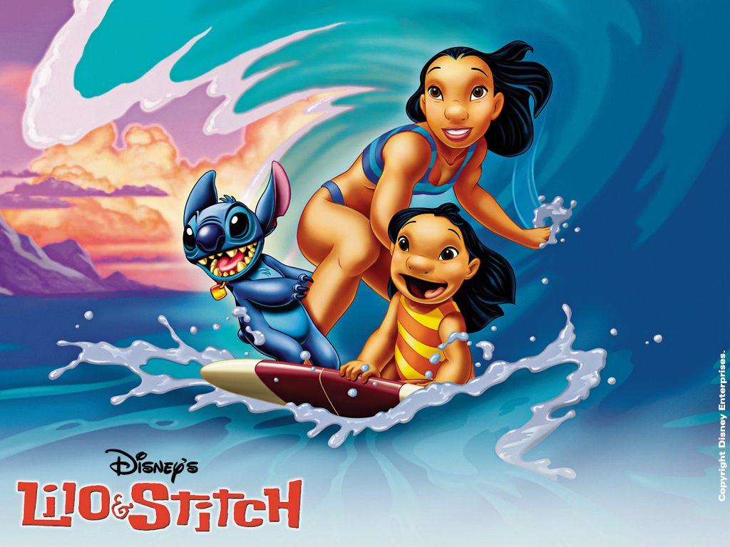 1024x768 Lilo and Stitch Disney Cartoon Hình nền Full HD cho iPad