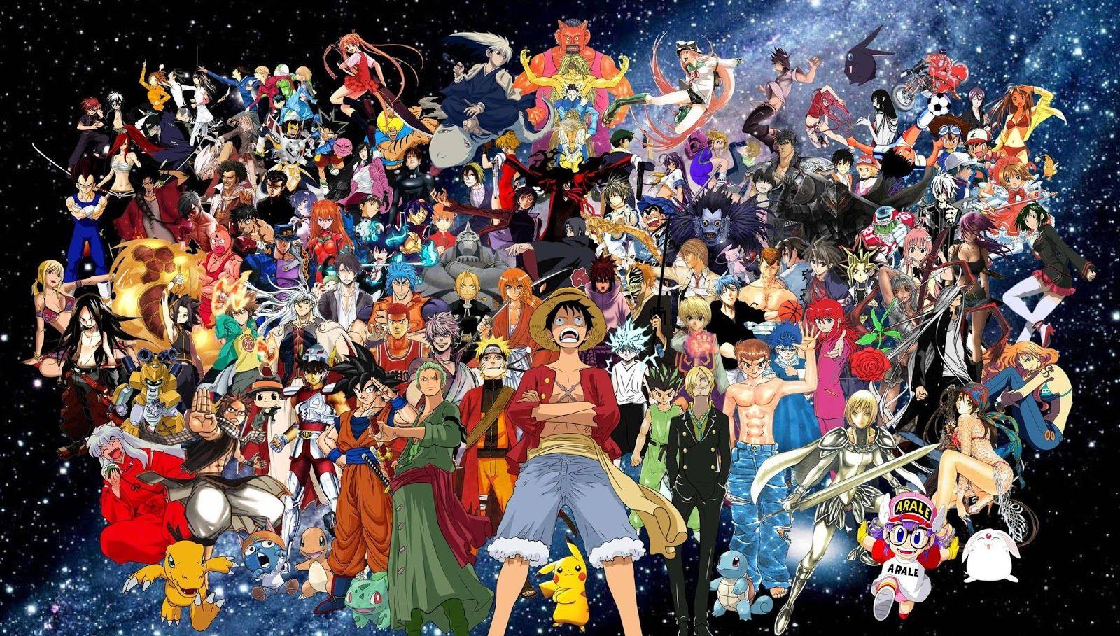 1600x909 All Anime Characters HD Wallpaper