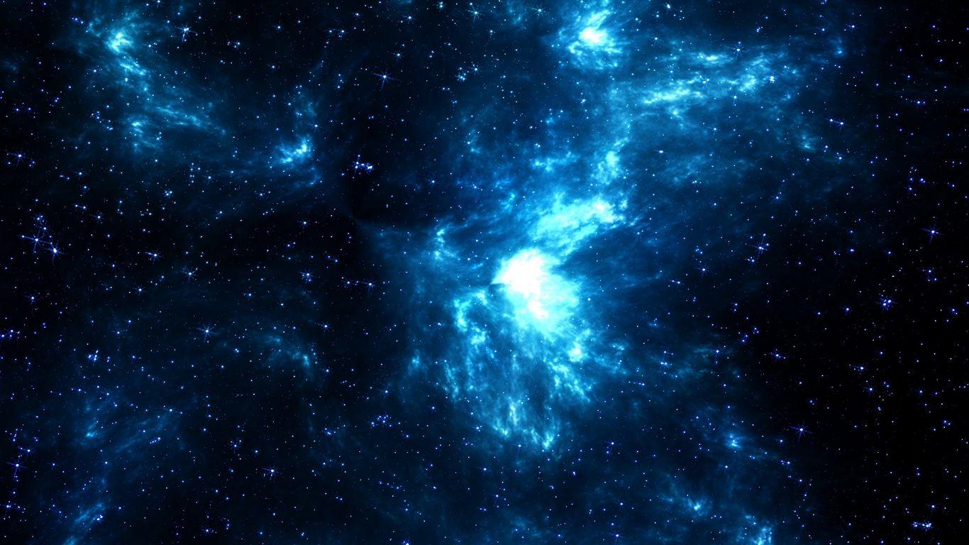 1366x768 Blue Laptop Wallpaper
