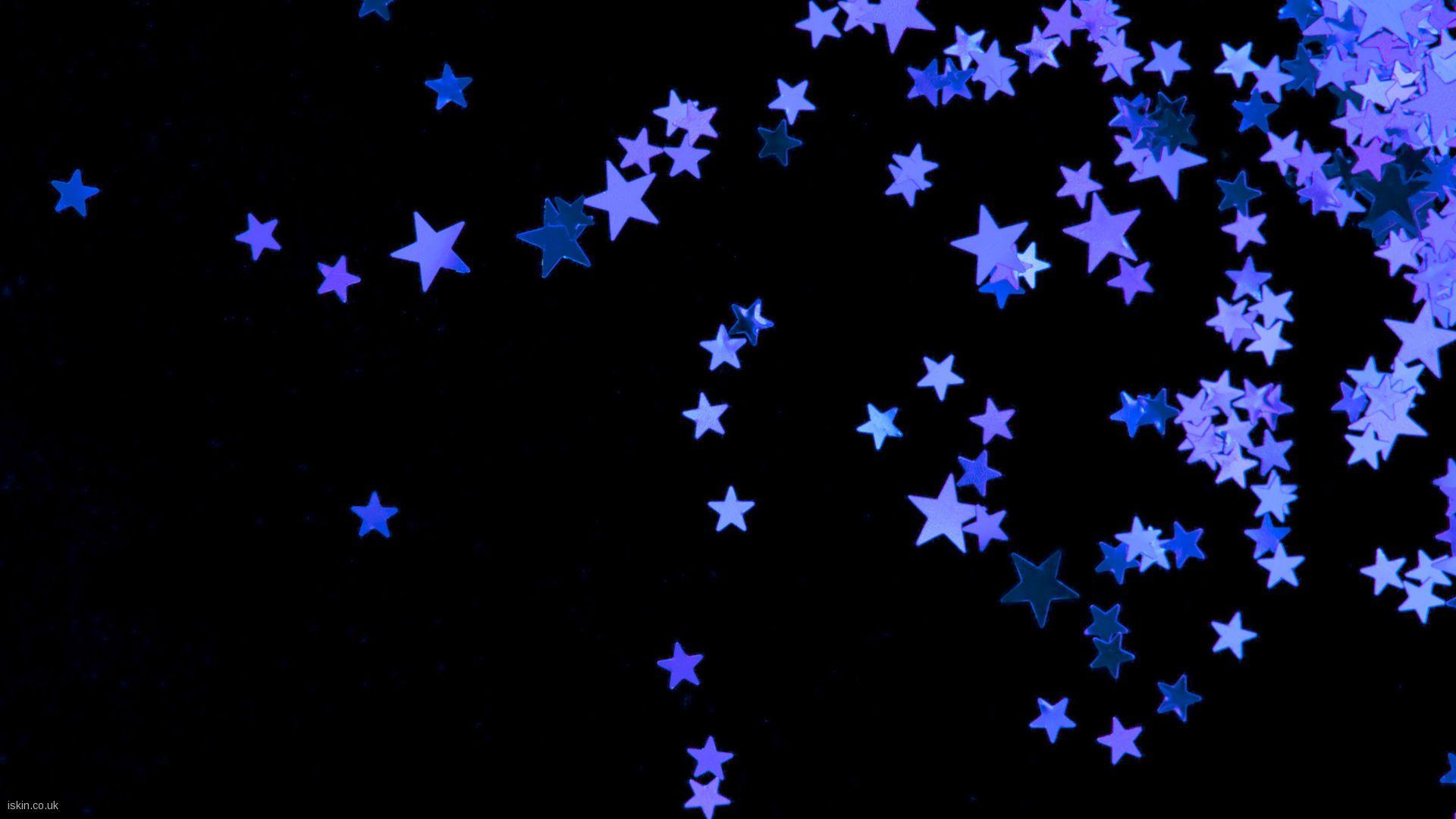 1920x1080 Blue Stars On Black Wallpaper Wpt7202905 Wallpaper HD With