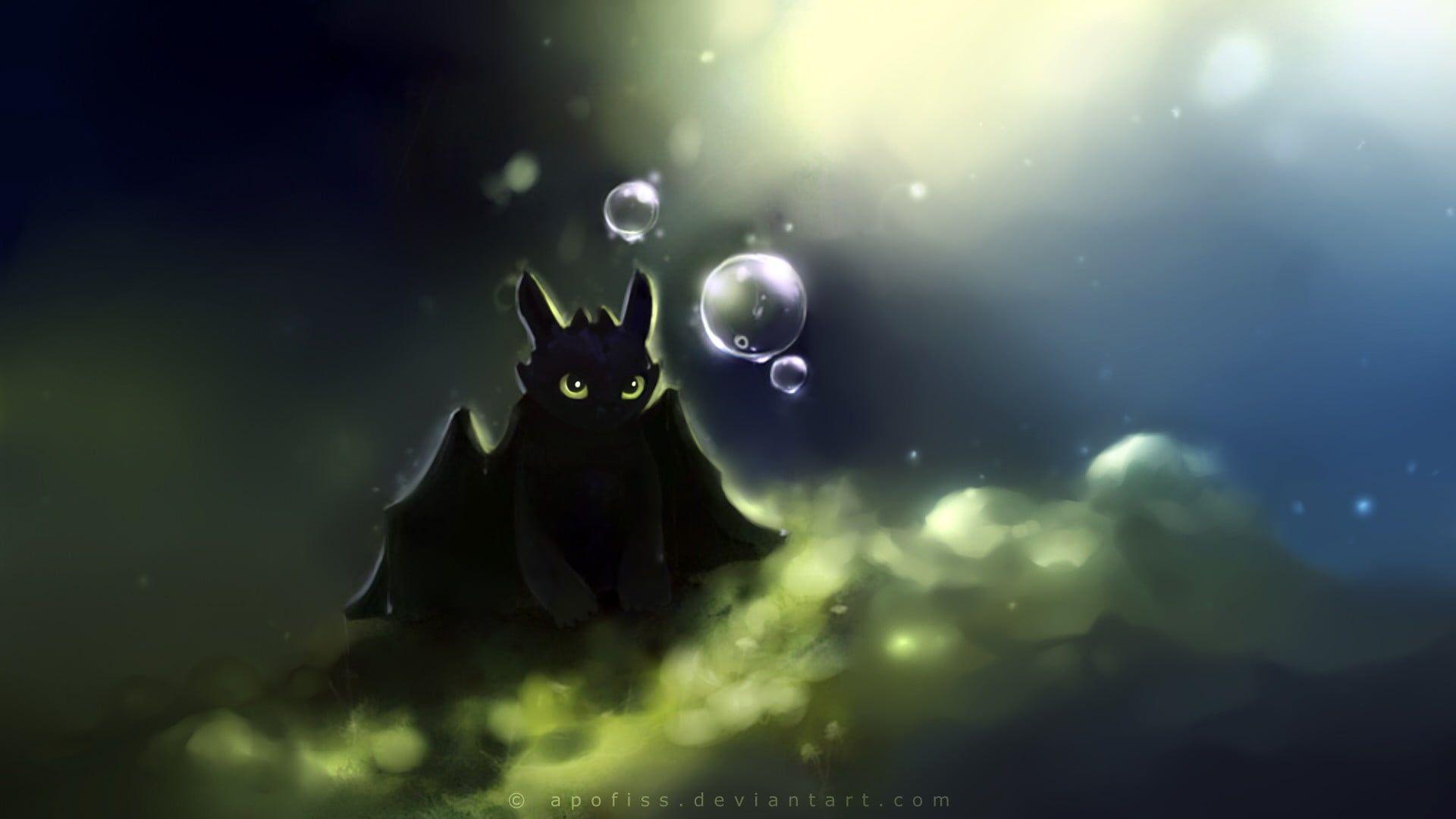 1920x1080 Toothless dragon illustration, Toothless, Night Fury, How to Train Your Dragon, How to Train Your Dragon 2 HD wallpaper