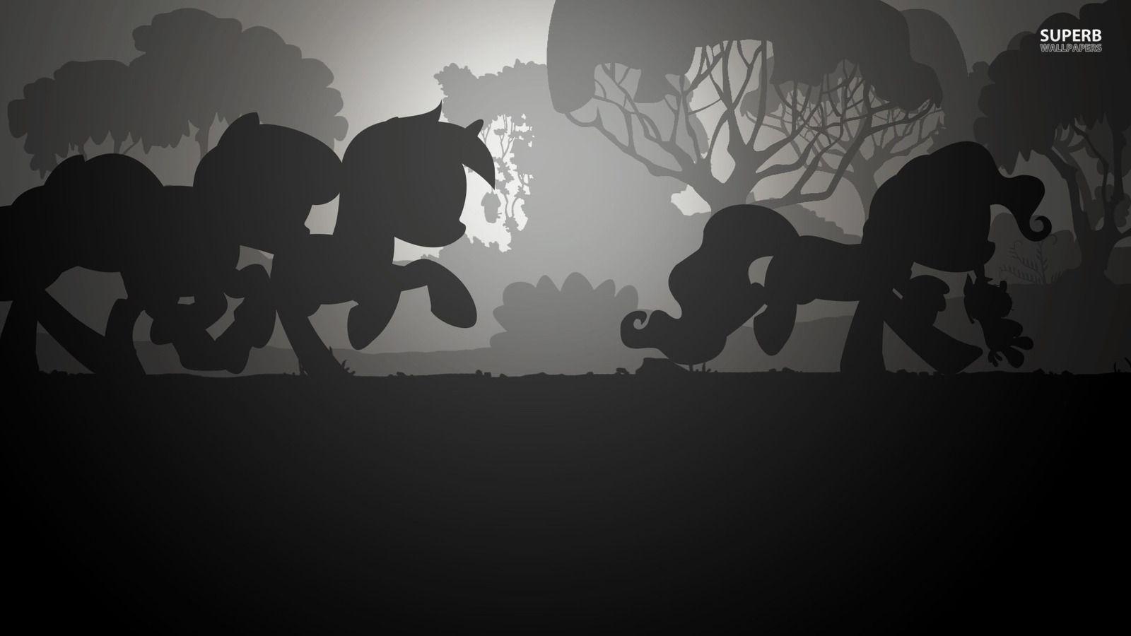 1600x900 Silhouettes Little Pony Friendship is Magic Wallpaper