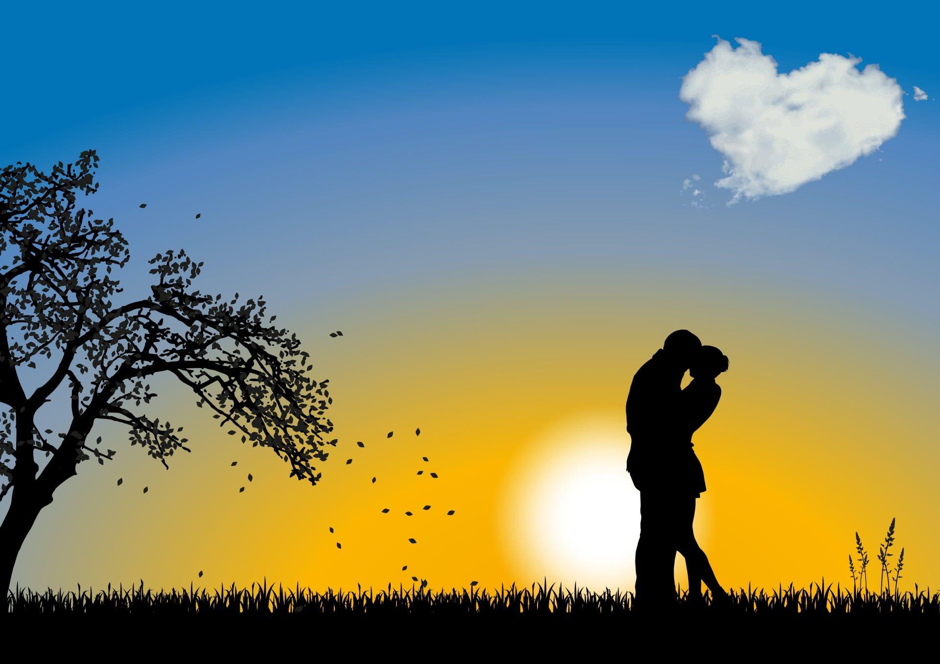 1920x1358 Silhouette of couple, Couple, Love, Romance HD wallpaper